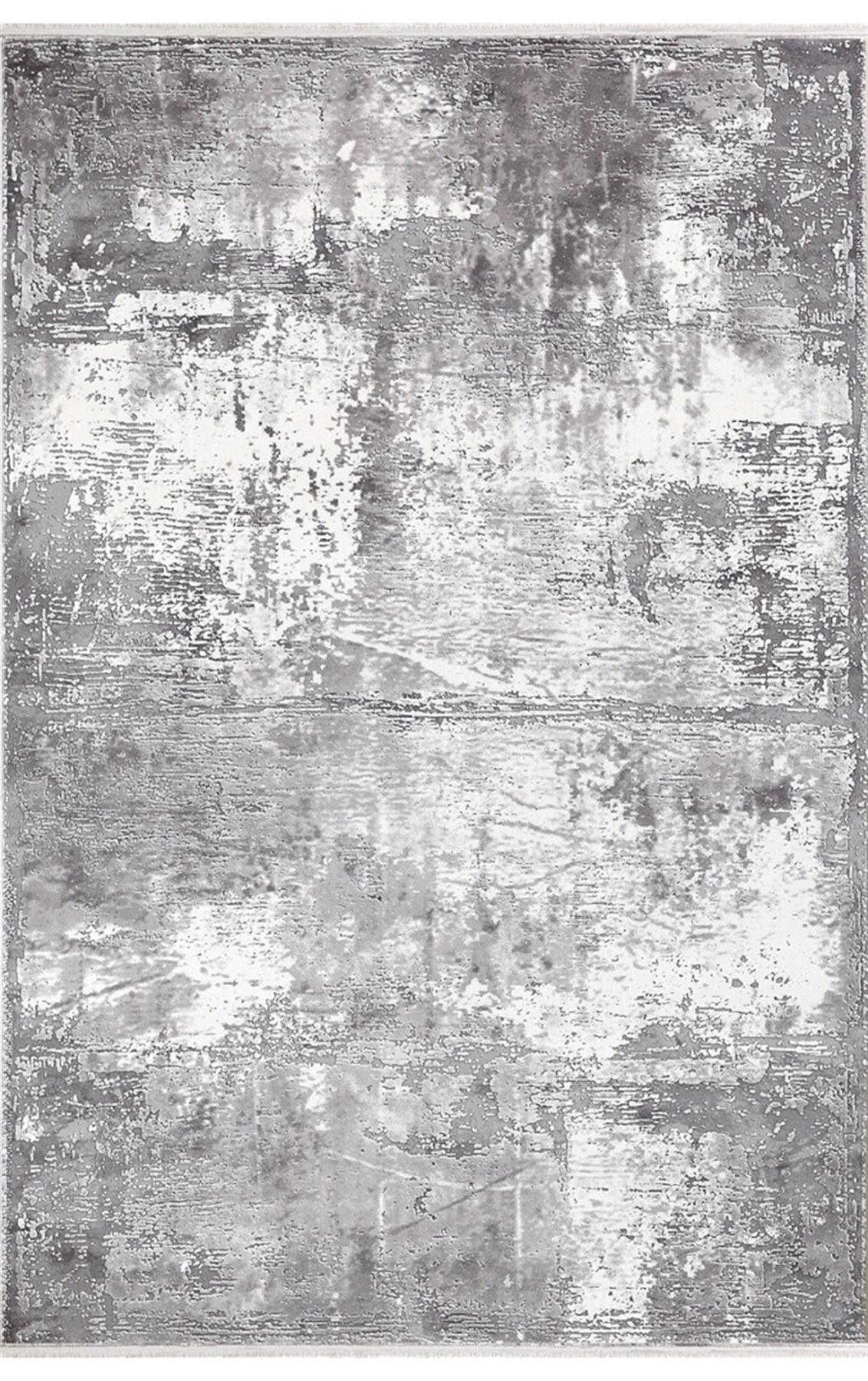 Dinarsu Electra 31977 Gri 7 mm Akrilik Silinebilir Yıkanabilir Orta Kaymaz Dikdörtgen Makine Dokuma Salon Halısı 160x235 cm