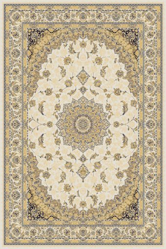 Tuğra Halı Sümer SM07 Beyaz 5 mm Polyester Yıkanabilir İnce Dikdörtgen Makine Dokuma Salon Halısı 80x150 cm