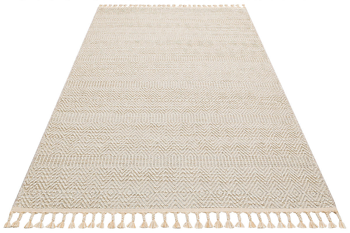 Eko Halı Soho SH01 Krem 10 mm Polipropilen Antialerjenik İnce Kaymaz Dikdörtgen Makine Dokuma Salon-Yatak Odası Halısı 180x250 cm