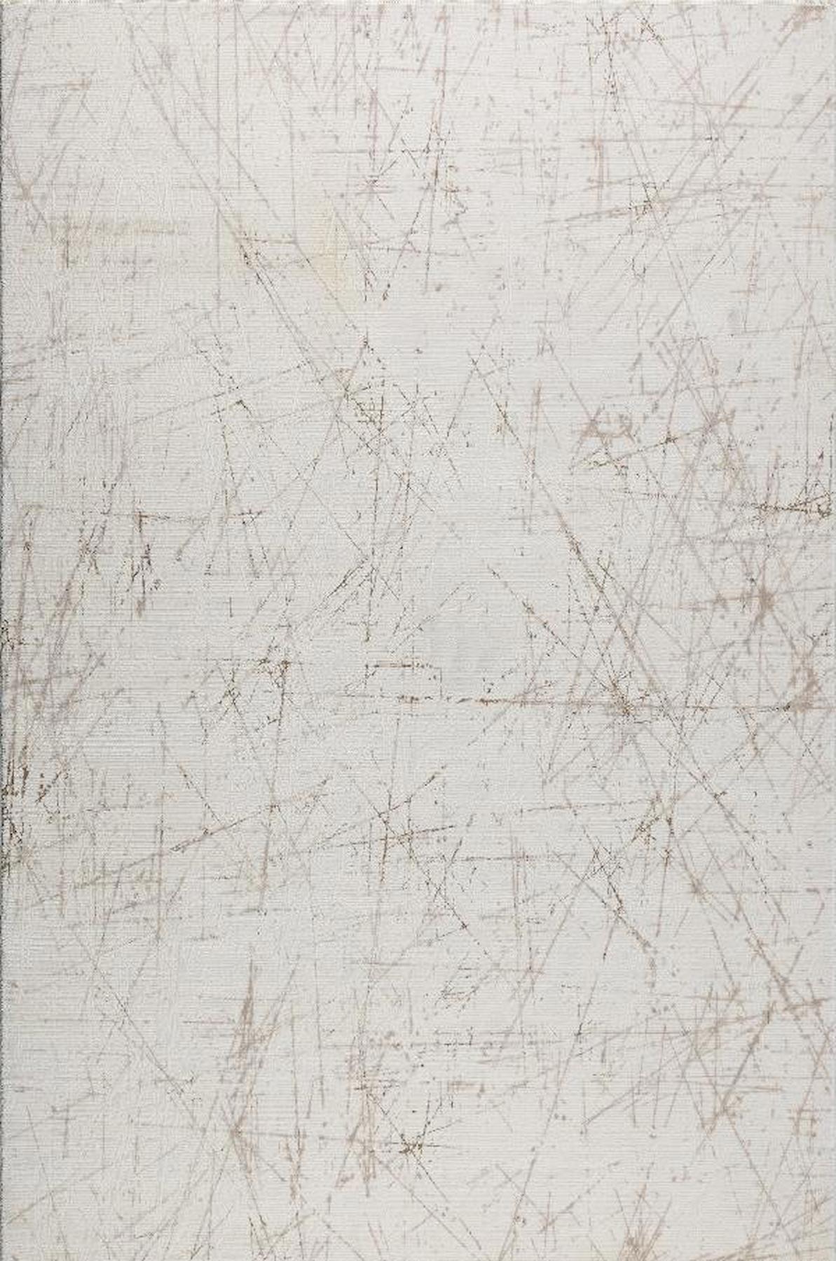 Sanat Halı Mira 3584 Krem 8 mm Akrilik Antibakteriyel Yıkanabilir Kalın Kaymaz Lateks Taban Dikdörtgen Makine Dokuma Salon Halısı 160x300 cm
