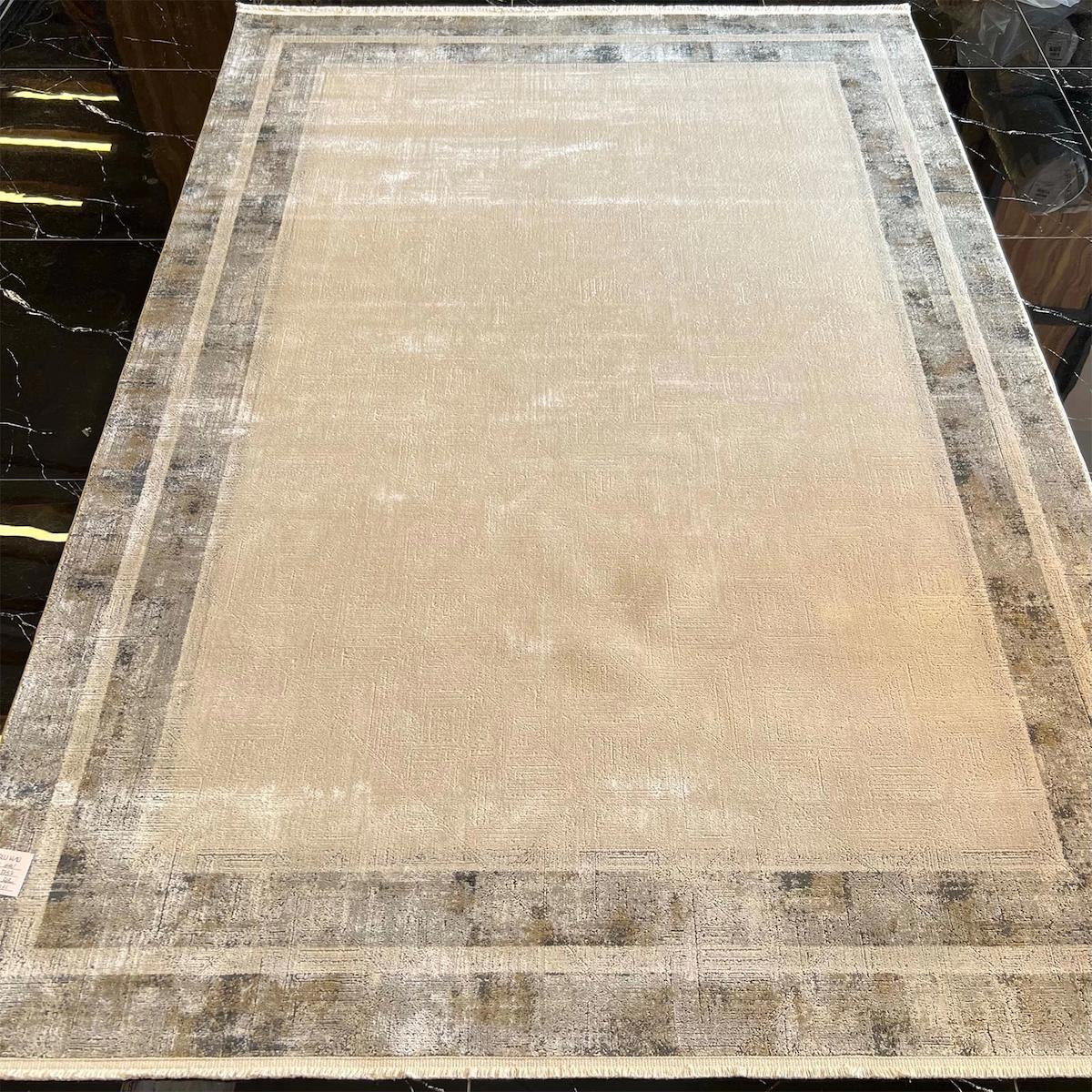 Hoom Rugs Olimpos 3757 Gri 7 mm Akrilik-Viskon Silinebilir Yıkanabilir Orta Kaymaz Dikdörtgen Makine Dokuma Salon Halısı 200x300 cm