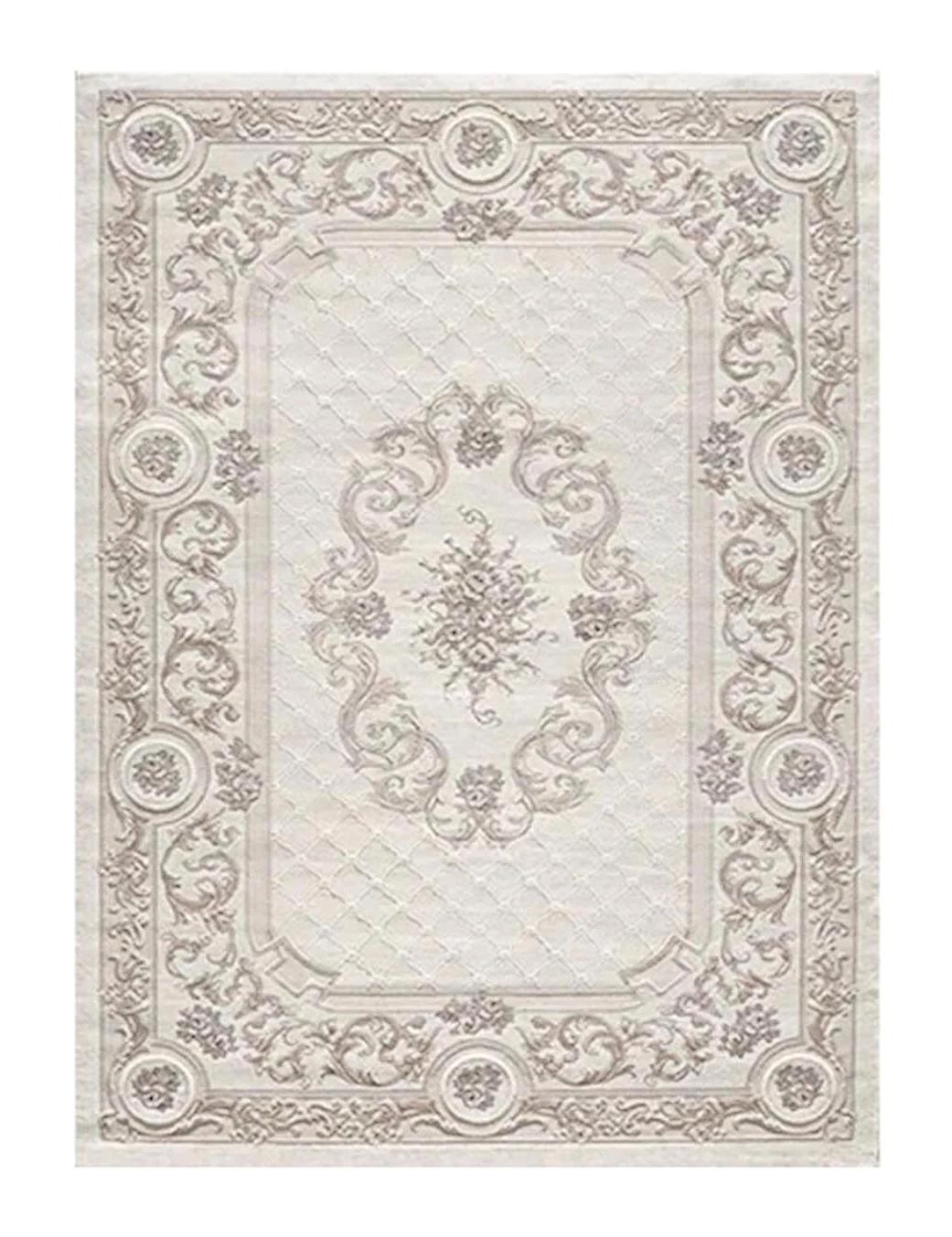 Pierre Cardin Venice 7653A Krem-Vizon 13 mm Akrilik Yumuşak Yıkanabilir Kalın Kaymaz Dikdörtgen Makine Dokuma Salon Halısı 100x300 cm