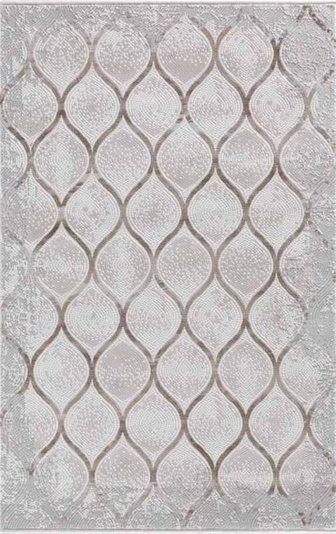Merinos Therapy 19111 Gri 12 mm Akrilik Yumuşak Yıkanabilir Kalın Kaymaz Jel Taban Dikdörtgen Makine Dokuma Salon Halısı 160x230 cm