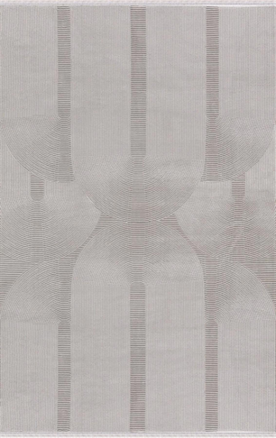 Merinos Recycle 37804 Bej 12 mm Akrilik Yıkanabilir İnce Kaymaz Dikdörtgen Makine Dokuma Salon Halısı 180x250 cm