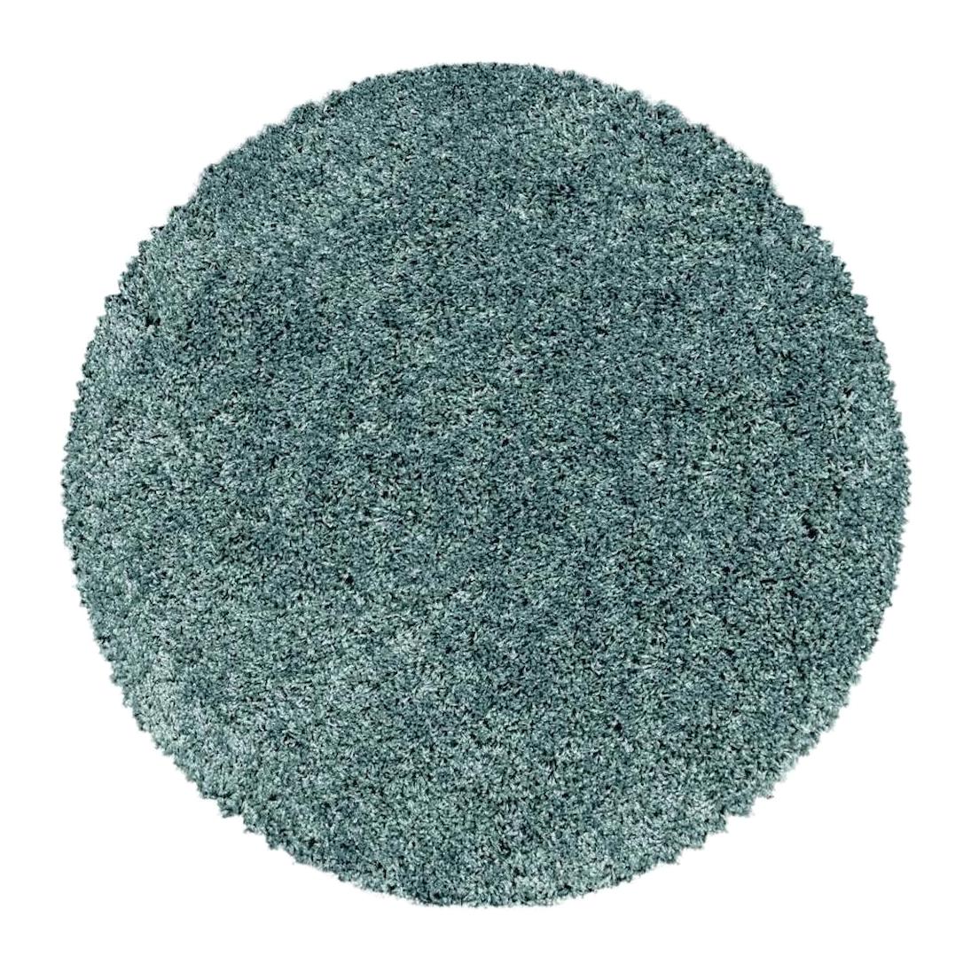 Carpettex Mavi 30 mm Polipropilen Antialerjenik Yıkanabilir Kalın Kaymaz Taban Yuvarlak Makine Dokuma Antre-Çocuk Odası-Salon-Yatak Odası Halısı 140x200 cm