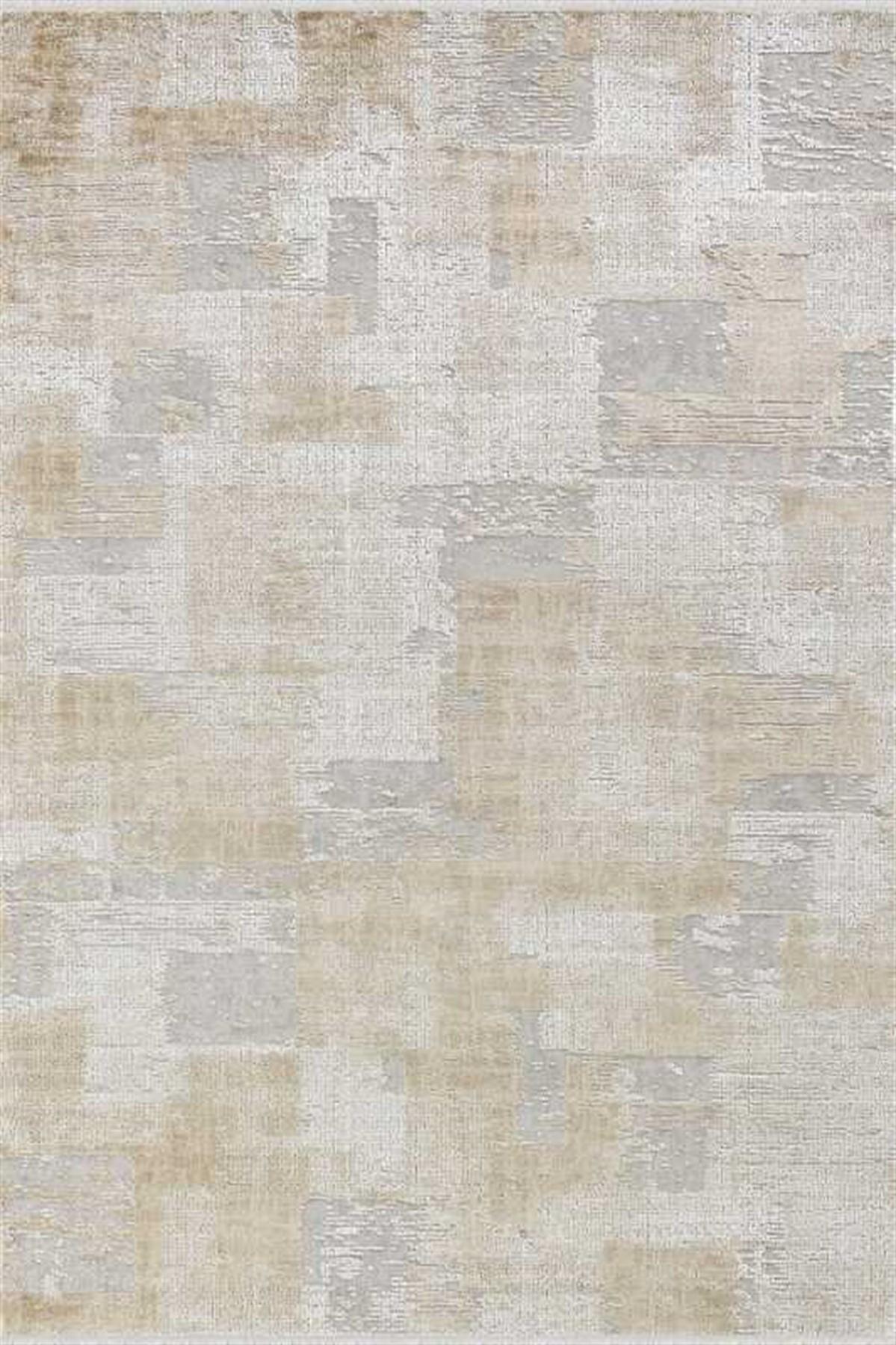 Merinos Tresor 19937 Krem 8 mm Akrilik Yumuşak Yıkanabilir Kalın Kaymaz Dikdörtgen Makine Dokuma Salon Halısı 80x150 cm