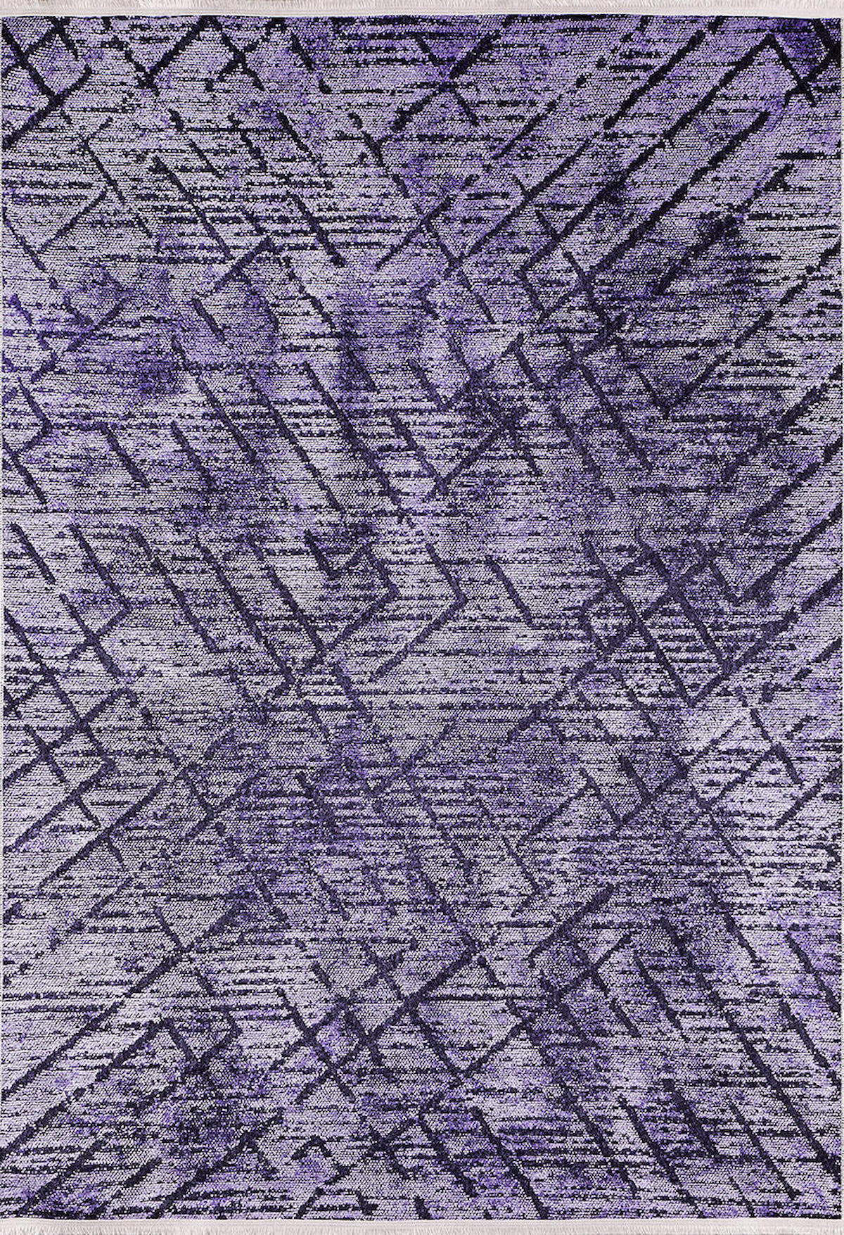 Halı Atölyesi HA132 Mor 5 mm Pamuk Toz Tutmaz Yıkanabilir İnce Kaymaz Dikdörtgen Makine Dokuma Salon Halısı 100x200 cm
