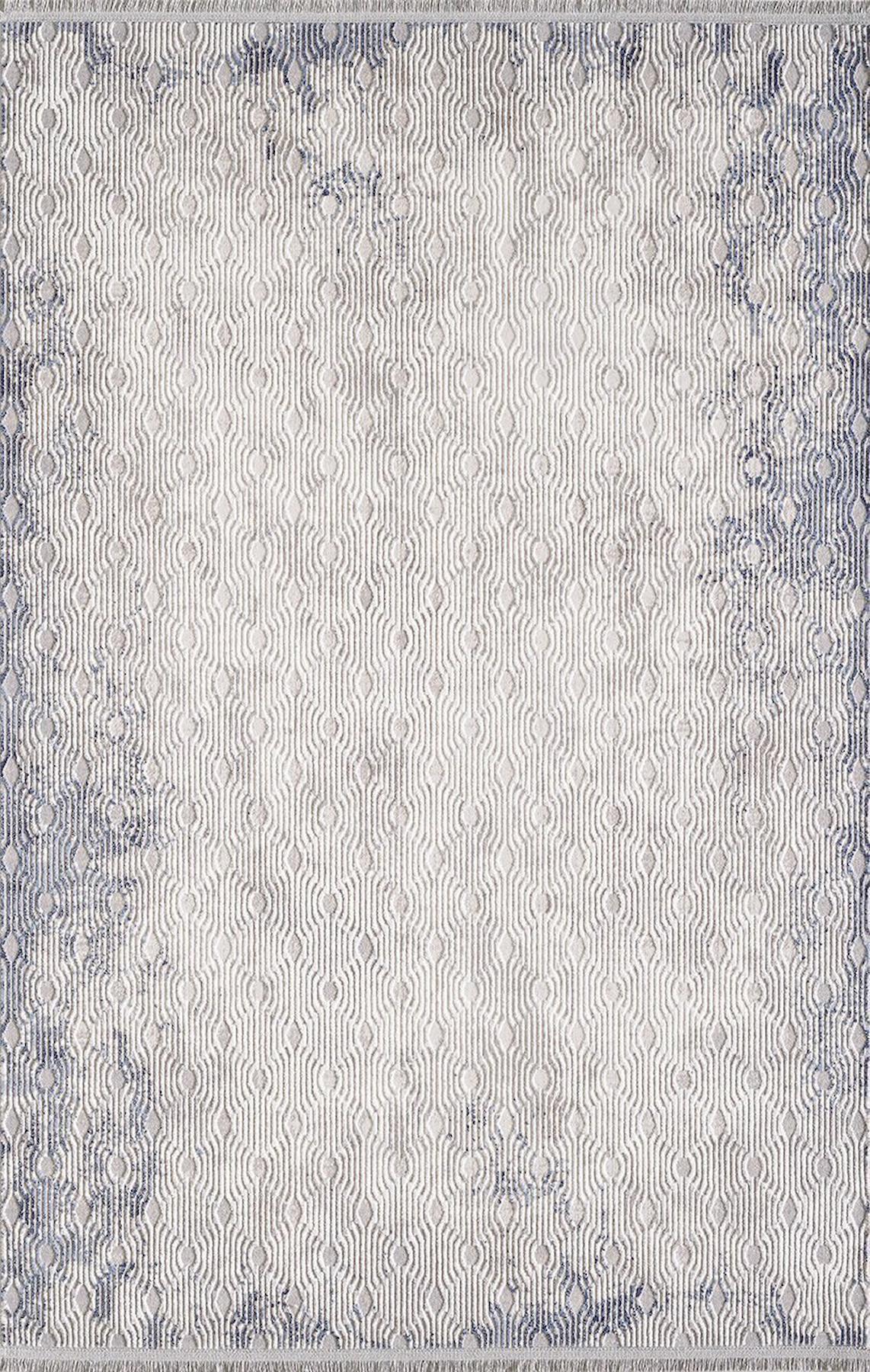 Artemis Halı Artex 02503A Gri-Krem Akrilik Yıkanabilir İnce Kaymaz Jüt Taban Dikdörtgen Makine Dokuma Salon Halısı 80x300 cm