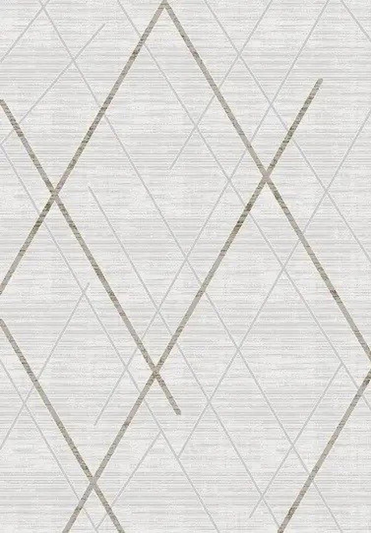Kreasyon Halı A0234 Krem 9 mm Akrilik Yıkanabilir Kalın Pamuk Taban Dikdörtgen Makine Dokuma Salon Halısı 160x230 cm