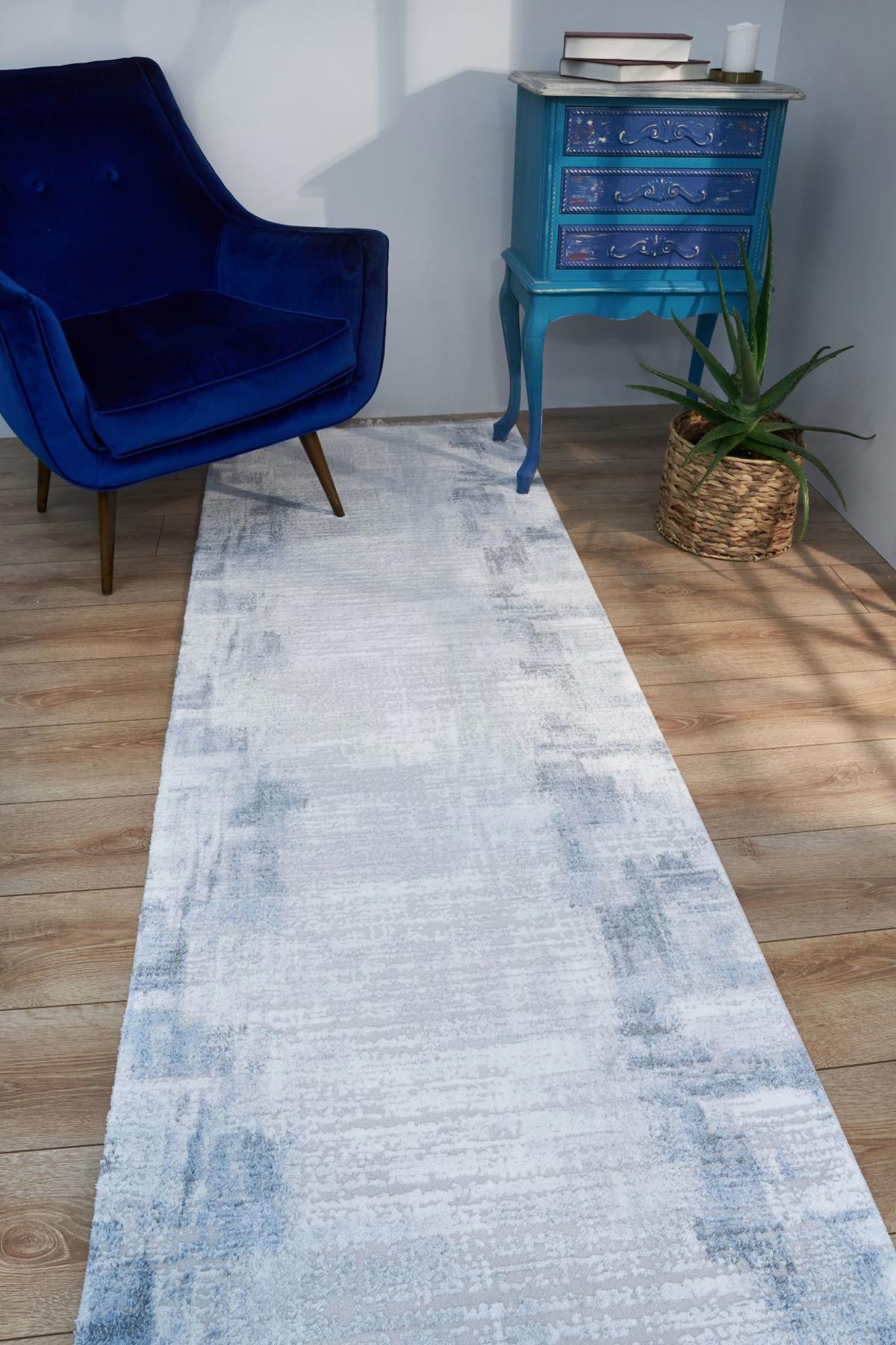 Apex Vivaldi 9721 Çok Renkli Pamuk Yıkanabilir İnce Kaymaz Jüt Taban Dikdörtgen Makine Dokuma Salon Halısı 60x100 cm