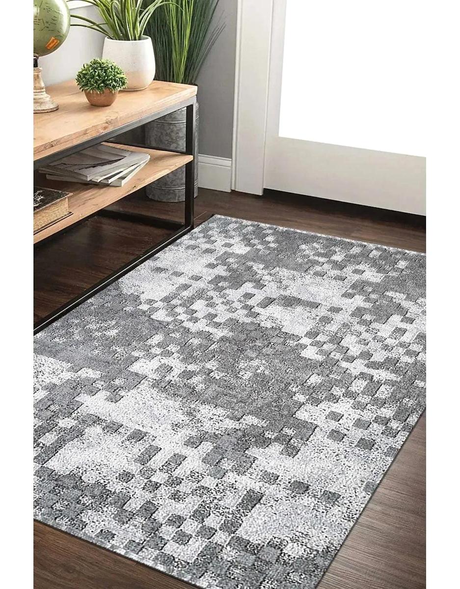 Atlas Halı Aster AQ05A Krem 0.6 mm Akrilik Yıkanabilir İnce Kaymaz Jüt Taban Dikdörtgen Makine Dokuma Salon Halısı 80x300 cm