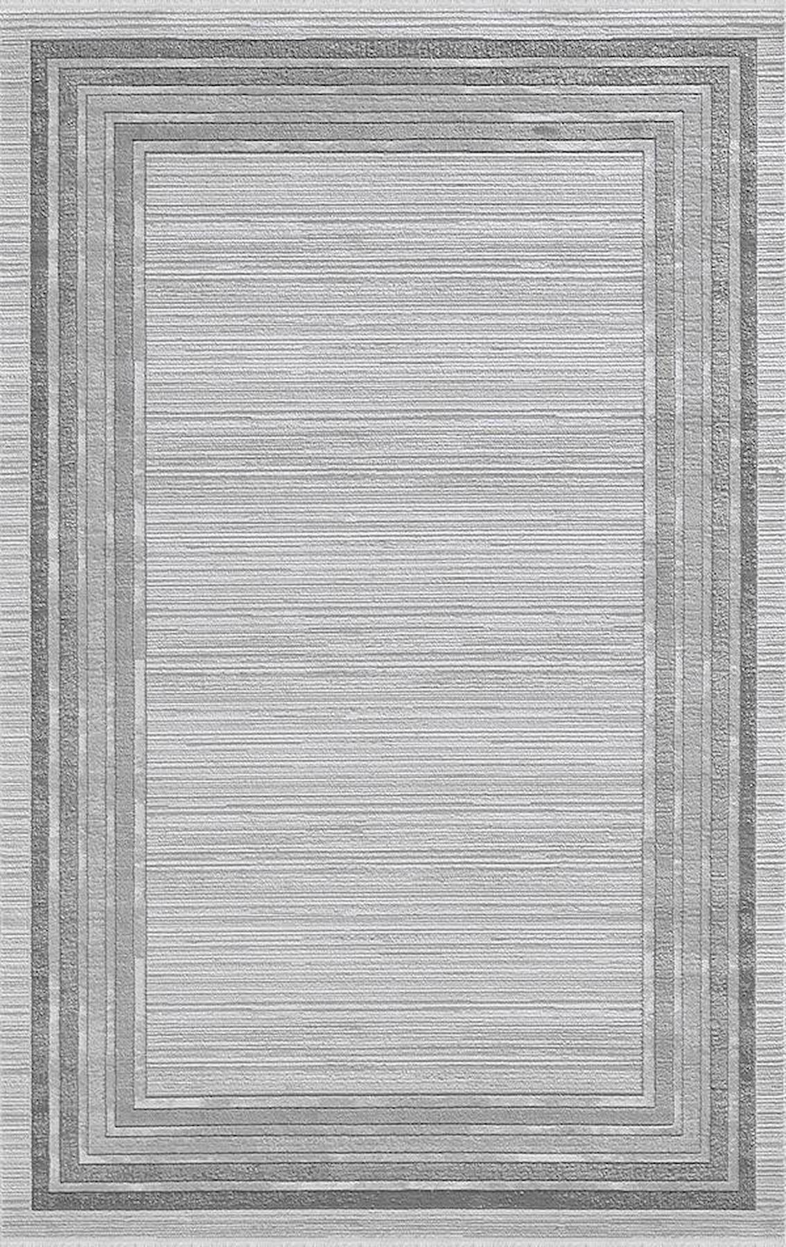 Merinos Diyez 34930 Gri 9 mm Akrilik Yıkanabilir İnce Kaymaz Dikdörtgen Makine Dokuma Salon Halısı 180x250 cm