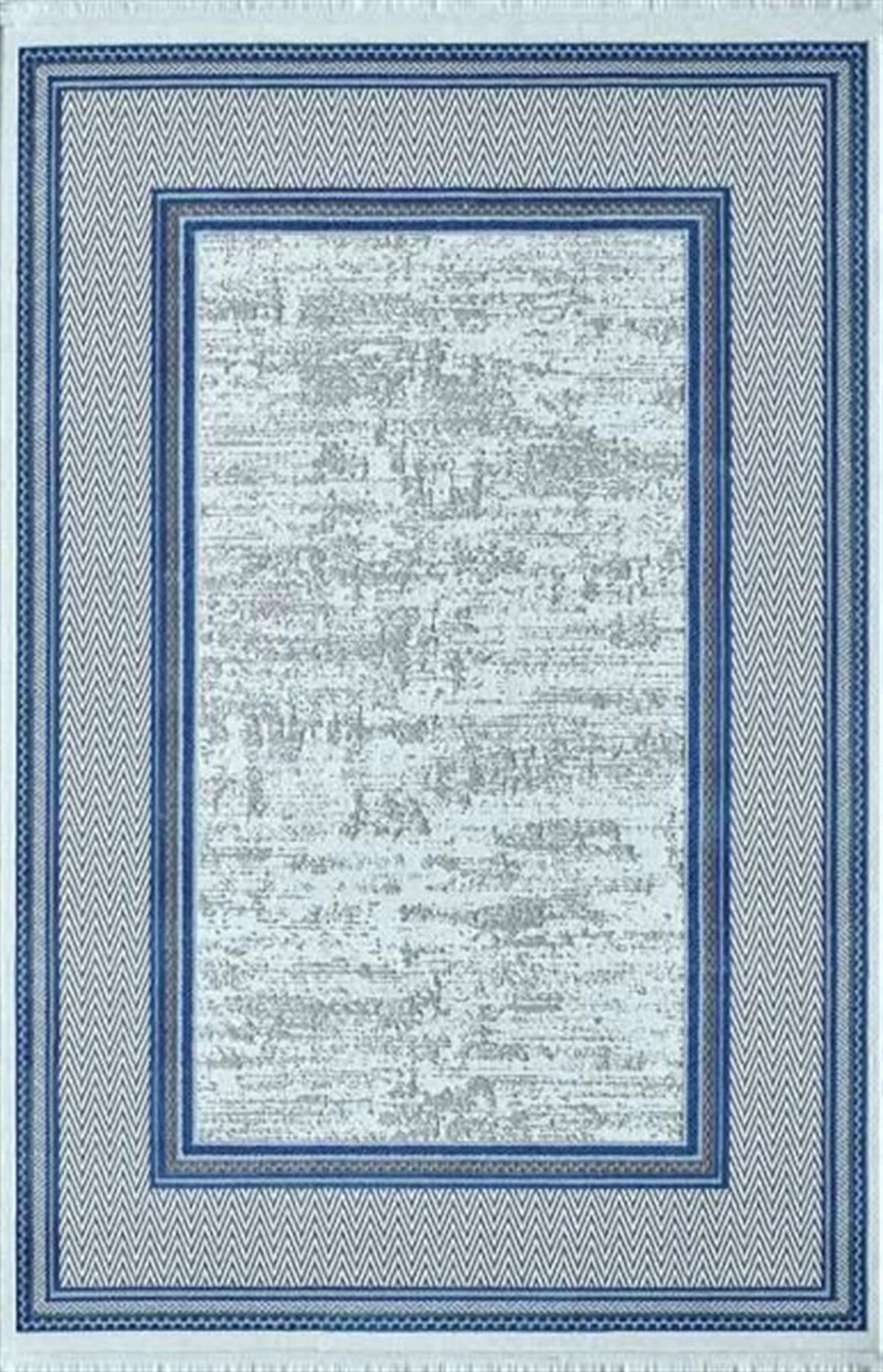 Artemis Halı Murano 9165A Lacivert 11 mm Akrilik Yıkanabilir İnce Kaymaz Jüt Taban Dikdörtgen Makine Dokuma Salon Halısı 160x230 cm