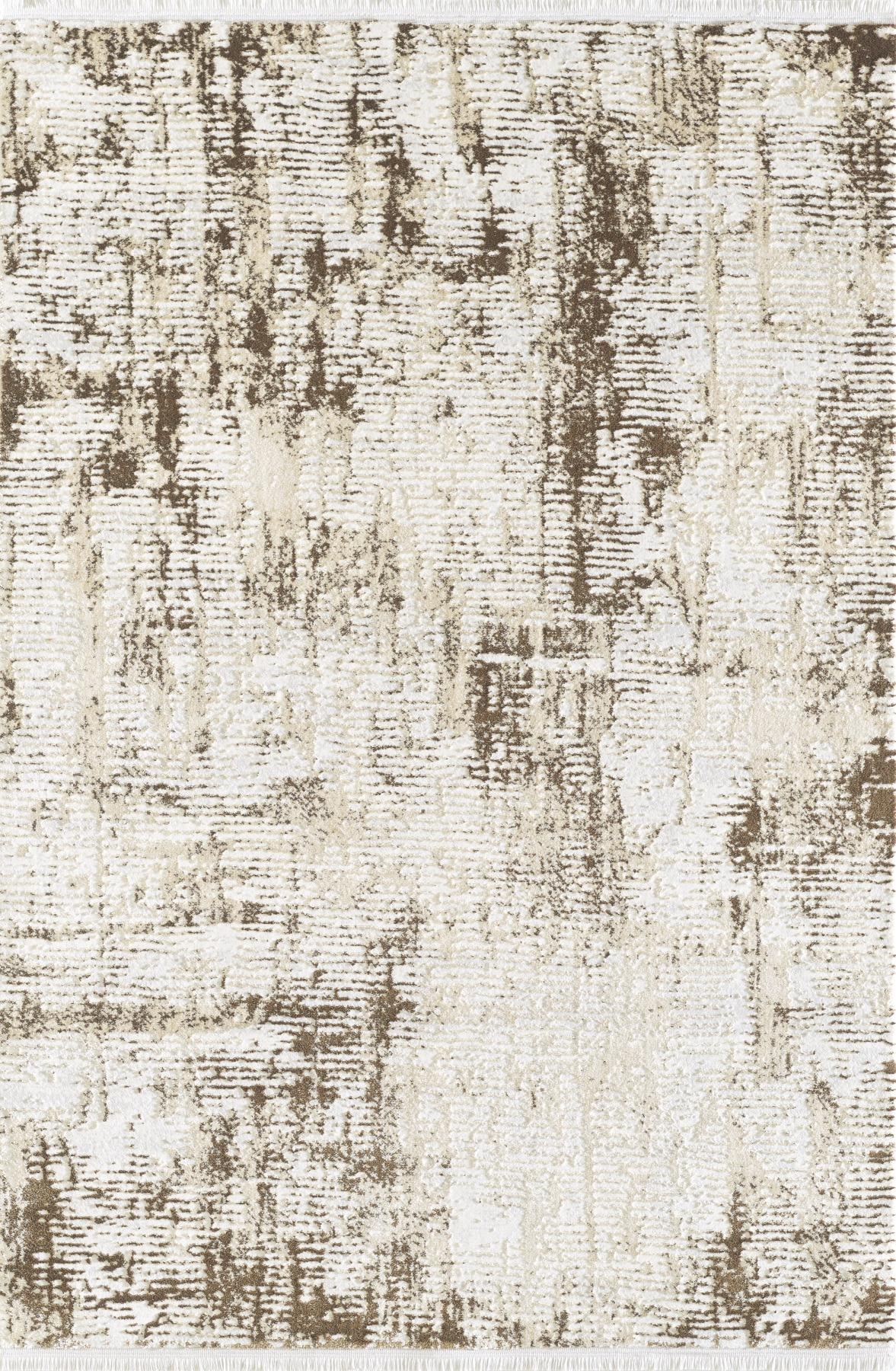 Atlas Halı Agora TU09C Bej-Kahverengi Akrilik Yıkanabilir İnce Kaymaz Jüt Taban Dikdörtgen Makine Dokuma Salon Halısı 80x500 cm