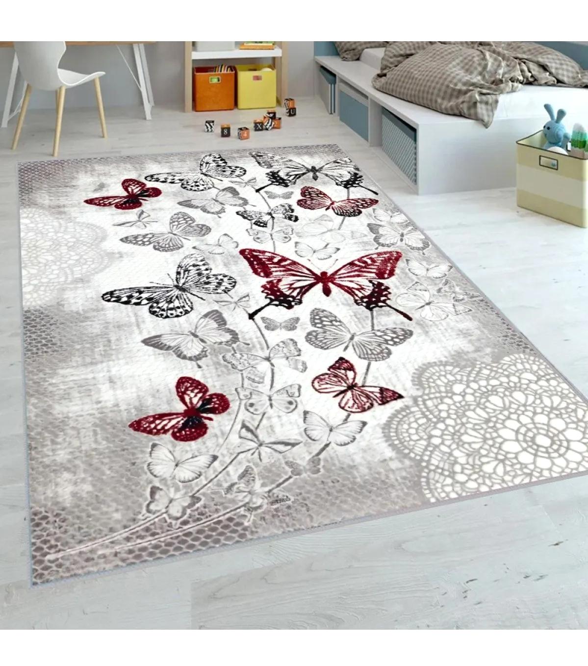 Rovigo Home RVG4070 Çok Renkli 8 mm Polyester Yıkanabilir Orta Kaymaz Dot Taban Dikdörtgen Makine Dokuma Çocuk Odası Halısı 60x100 cm