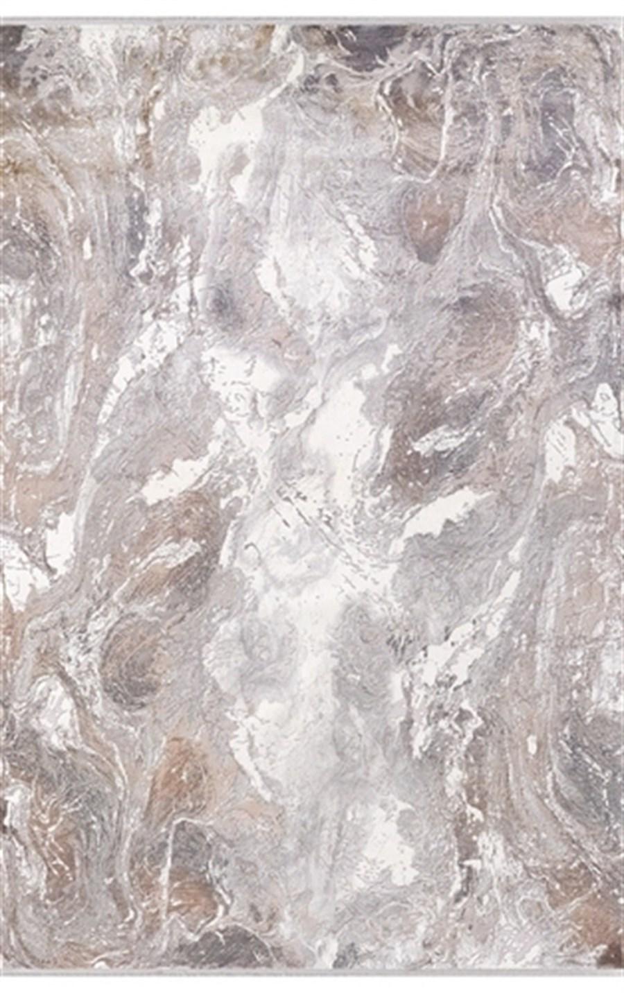 Padişah 31870 Gri 12 mm Akrilik Yıkanabilir İnce Kaymaz Dikdörtgen Makine Dokuma Salon Halısı 80x150 cm