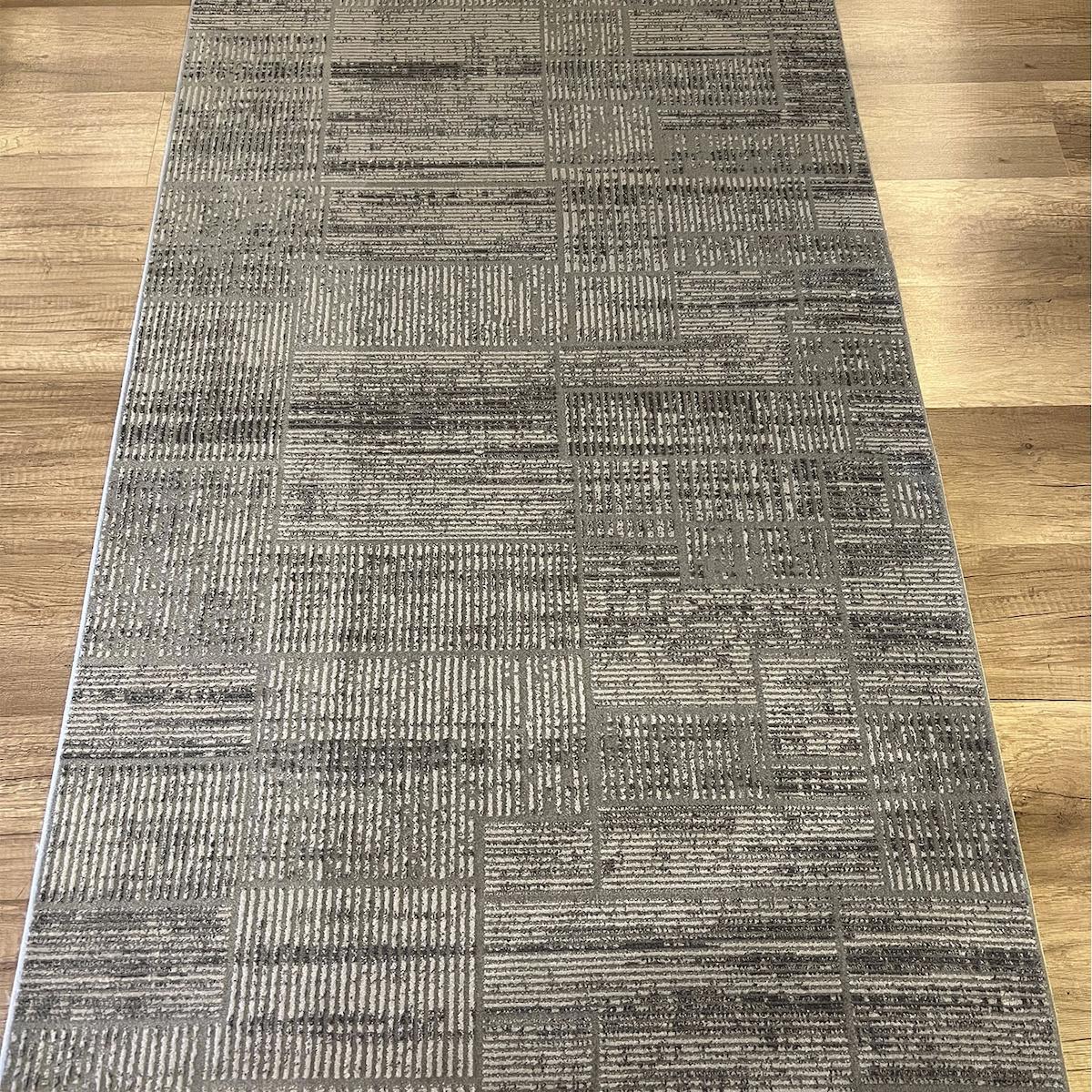 Luxess Halı Arya 1107 Antrasit 6 mm Akrilik Yalıtıma Yardımcı Yıkanabilir İnce Kaymaz Dikdörtgen Makine Dokuma Salon Halısı 150x230 cm