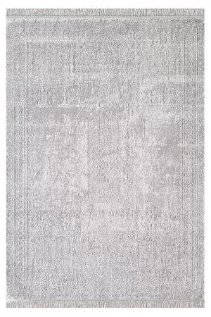 Pierre Cardin Voila ZQ02B Gri 7 mm Pamuk Antibakteriyel Yıkanabilir Kalın Kaymaz Lateks Taban Dikdörtgen Makine Dokuma Salon Halısı 160x230 cm