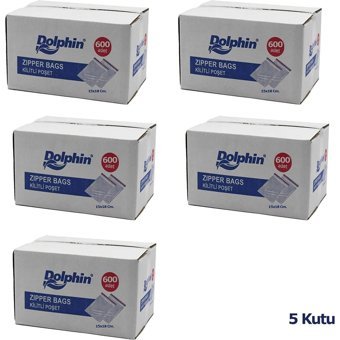 Dolphin Küçük Kilitli 15x18 Buz Dolabı Poşeti 5x600 Adet