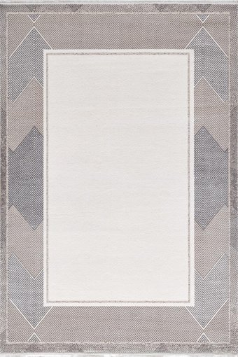 Royal Halı Beyrut QB00C Çok Renkli 9 mm Akrilik Antibakteriyel Yıkanabilir Kalın Kaymaz Lateks Taban Dikdörtgen Makine Dokuma Salon Halısı 120x180 cm