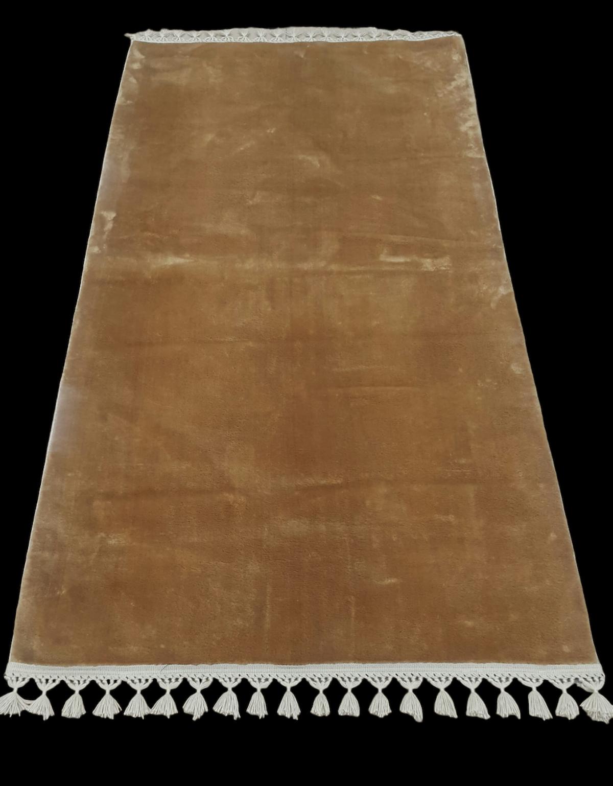 Ete Hometex Kahverengi 14 mm Akrilik Antibakteriyel Yıkanabilir İnce Kaymaz Dikdörtgen Makine Dokuma Salon Halısı 120x180 cm
