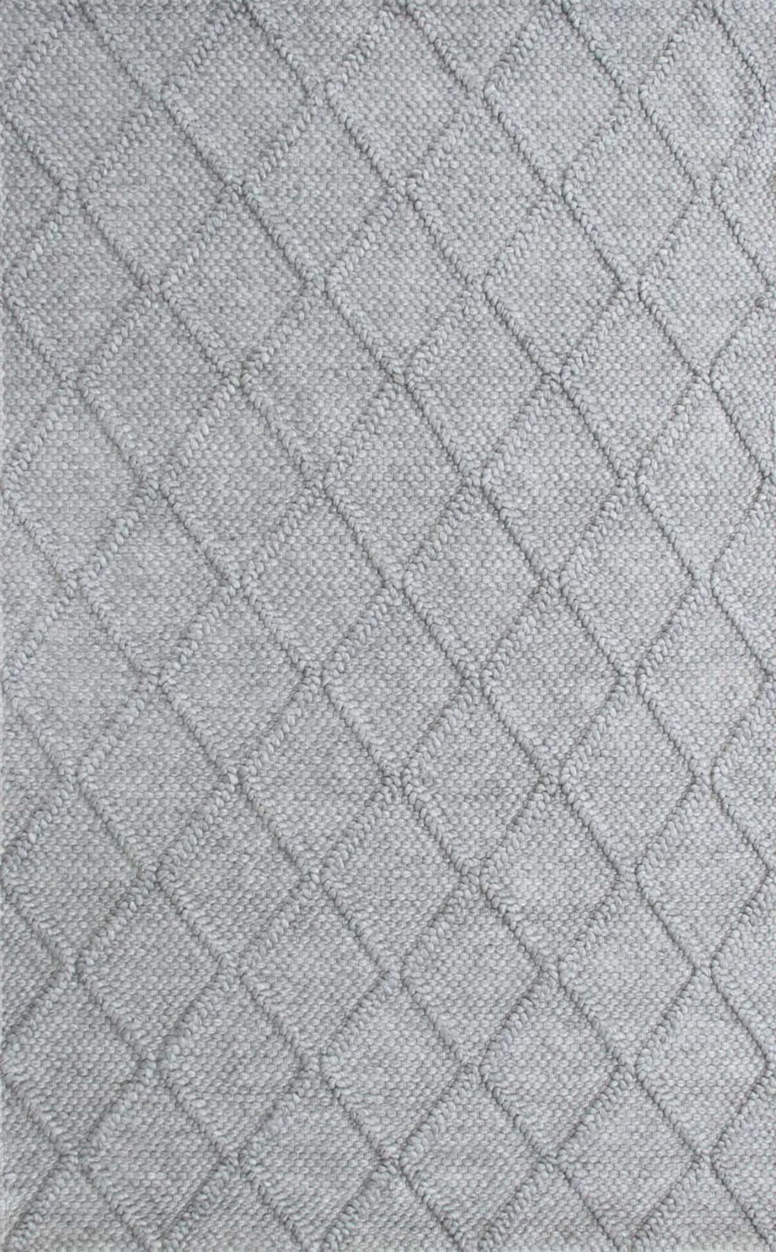 Eko Halı Jade Diamond Gri Akrilik Silinebilir Yıkanabilir Kaymaz Dikdörtgen El Dokuması Salon Halısı 80x120 cm