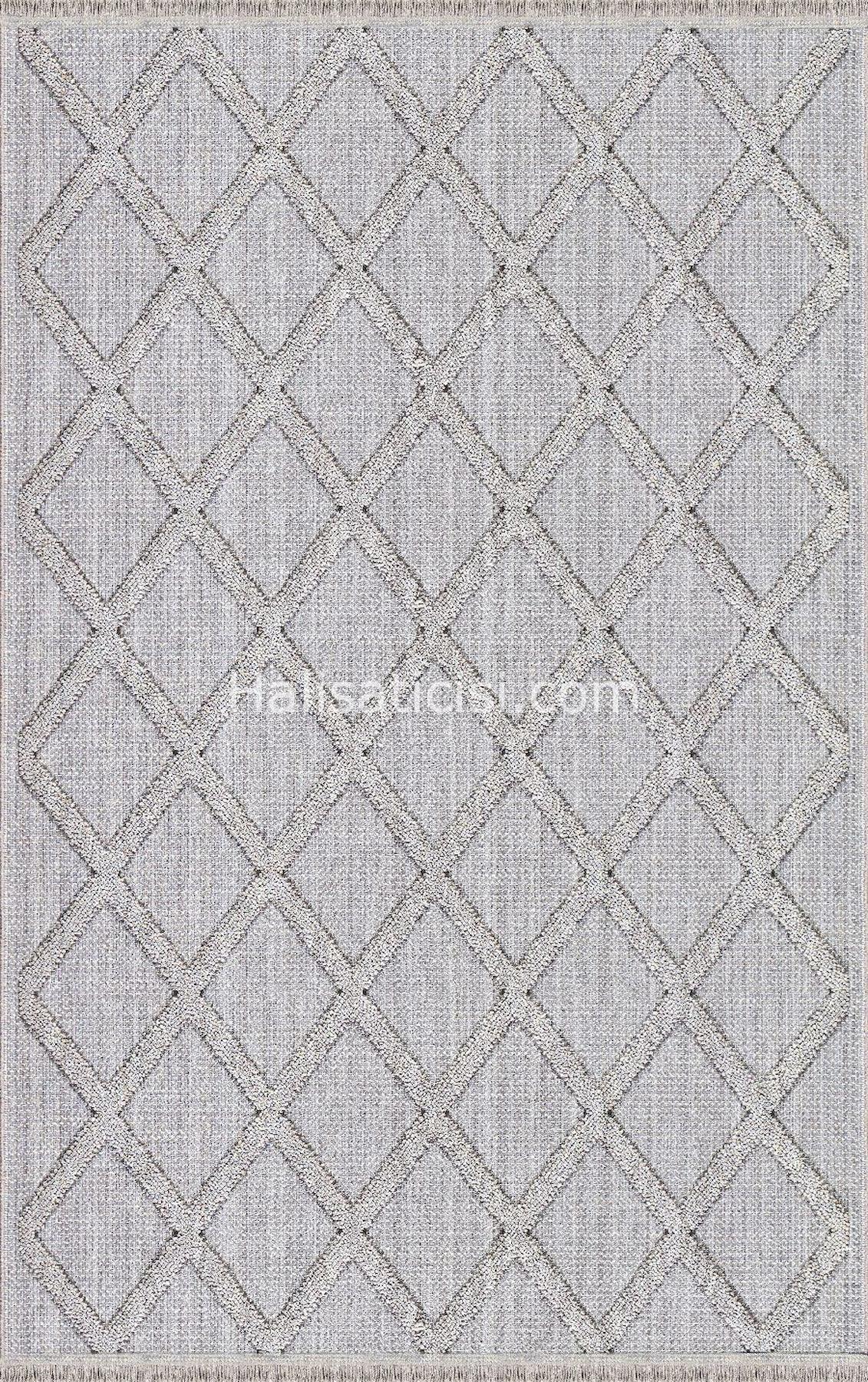 Padişah Ferida 61579 Krem 2 mm Polyester Toz Tutmaz Yıkanabilir İnce Dikdörtgen Makine Dokuma Salon Halısı 200x300 cm