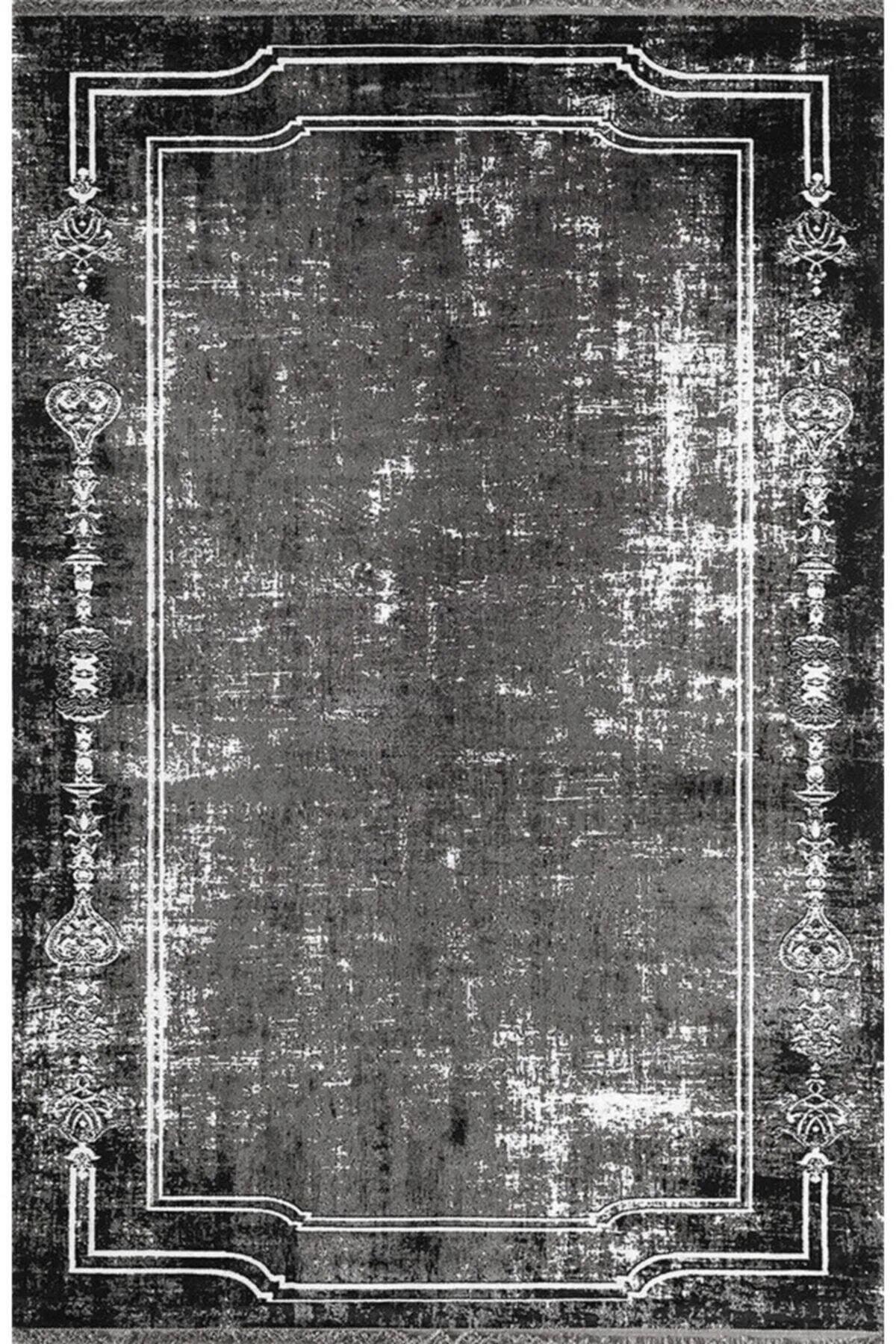 Pierre Cardin Monet MT37B Çok Renkli 6 mm Viskon Yıkanabilir İnce Kaymaz Dikdörtgen Makine Dokuma Salon Halısı 160x230 cm