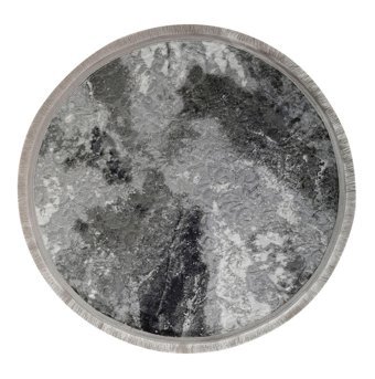 Dijidekor Deluxe Antrasit 7 mm Polyester Yıkanabilir Orta Kaymaz Deri Taban Yuvarlak Makine Dokuma Salon Halısı 200x290 cm