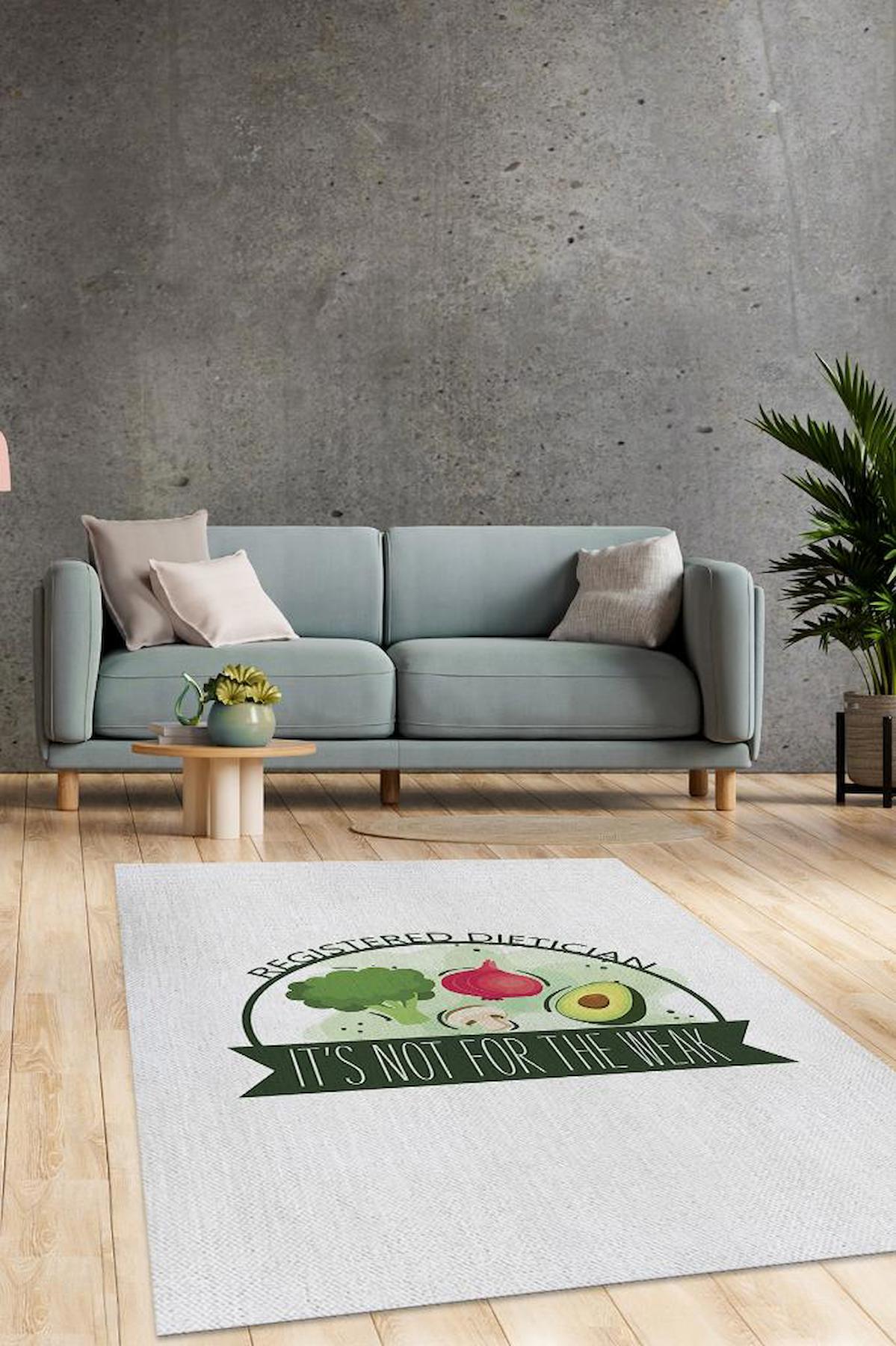 Homshtag Güçsüzler İçin Değil Krem 4 mm Pamuk Antistatik Yıkanabilir İnce Kaymaz Dikdörtgen Makine Dokuma Ofis Halısı 100x300 cm