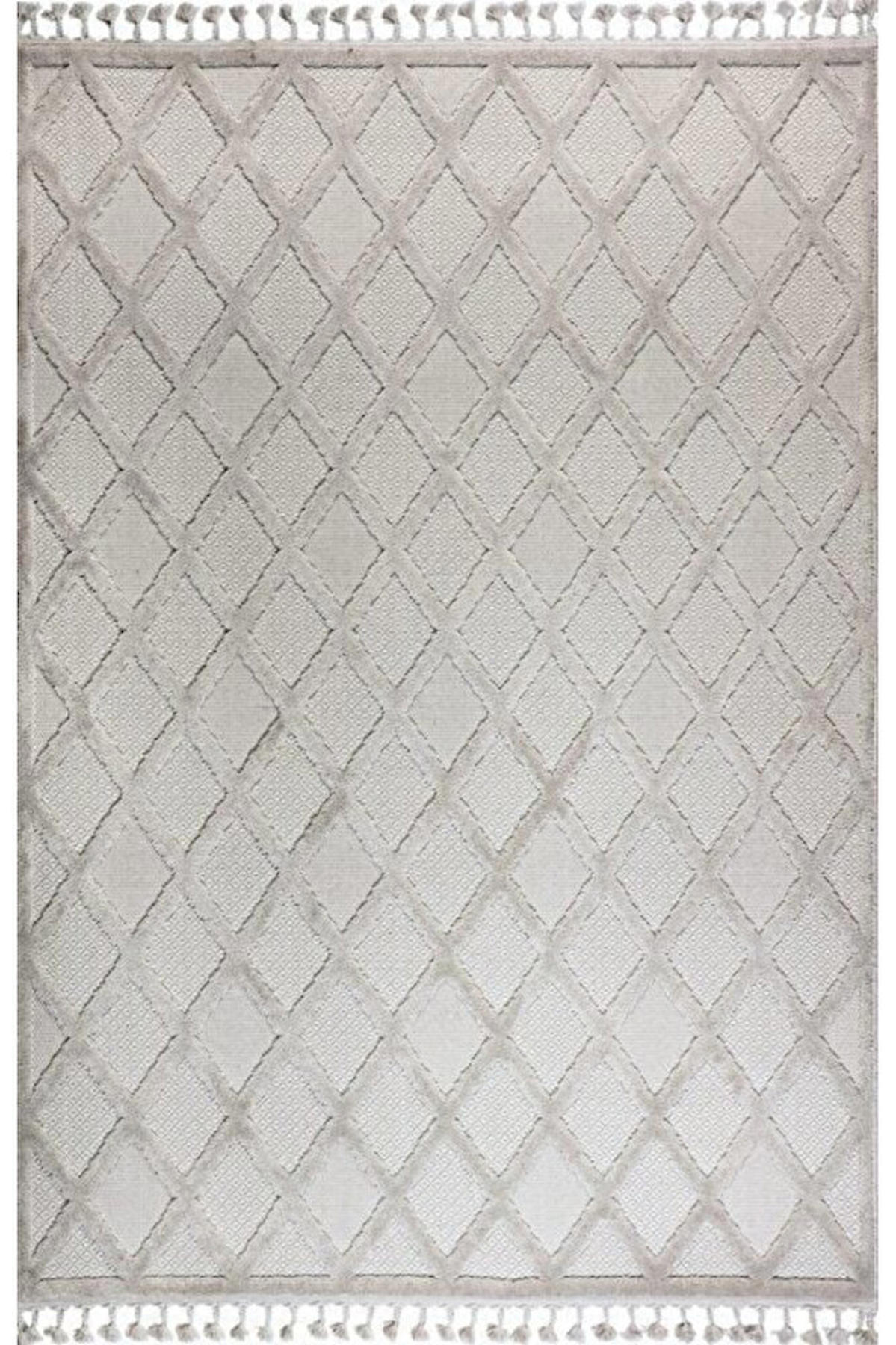 Gümüşsuyu Deco Alvin 12763 Gri 6 mm Viskon Toz Tutmaz Yıkanabilir İnce Kaymaz Dikdörtgen Makine Dokuma Salon Halısı 120x120 cm
