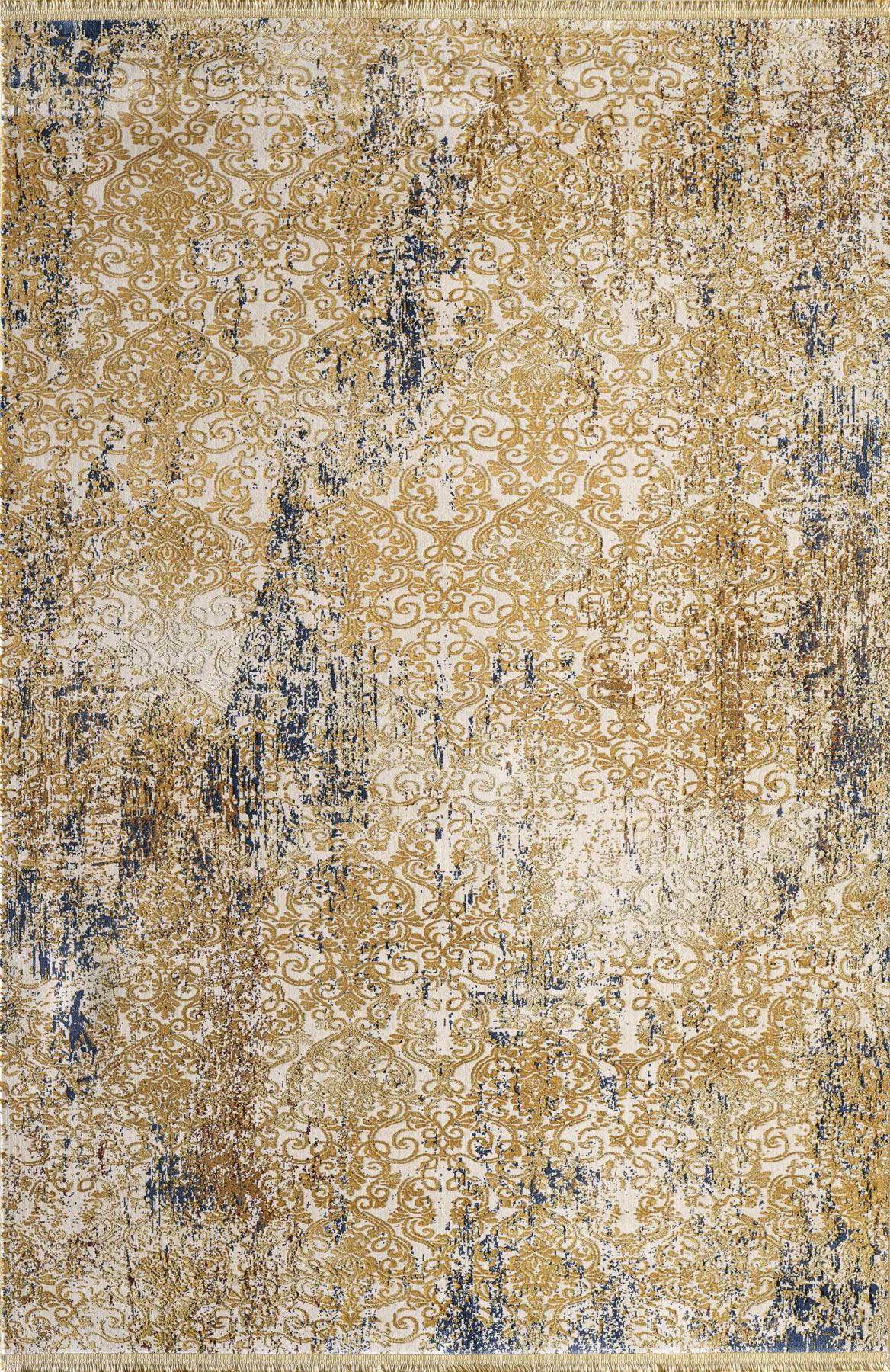 Royal Halı Palette PA14D Krem 10 mm Akrilik Antibakteriyel Yıkanabilir Kalın Kaymaz Lateks Taban Dikdörtgen Makine Dokuma Salon Halısı 200x300 cm