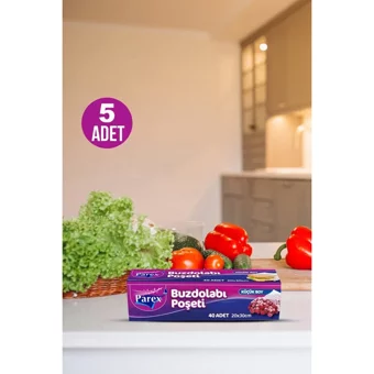 Parex Küçük Buz Dolabı Poşeti 5x40 Adet