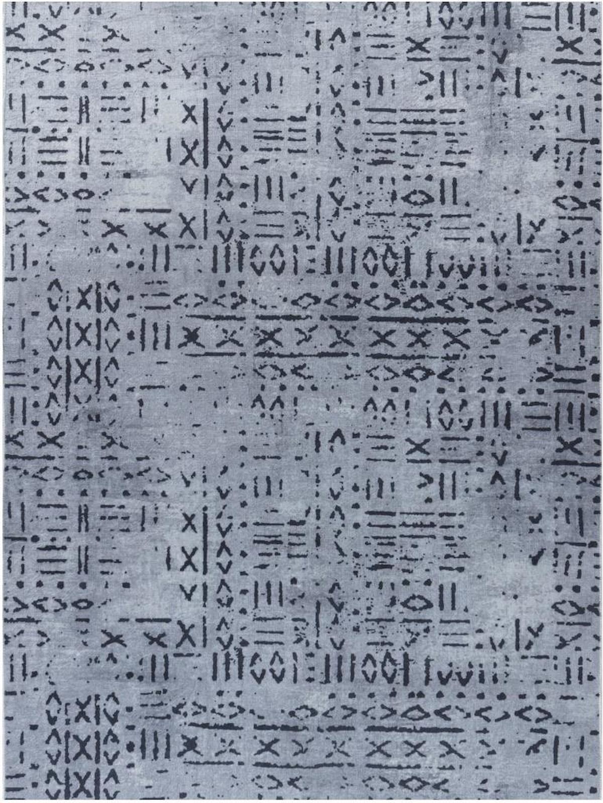 Carpettex Gri 6 mm Polyester Yıkanabilir Kalın Kaymaz Taban Dikdörtgen Makine Dokuma Salon Halısı 200x300 cm
