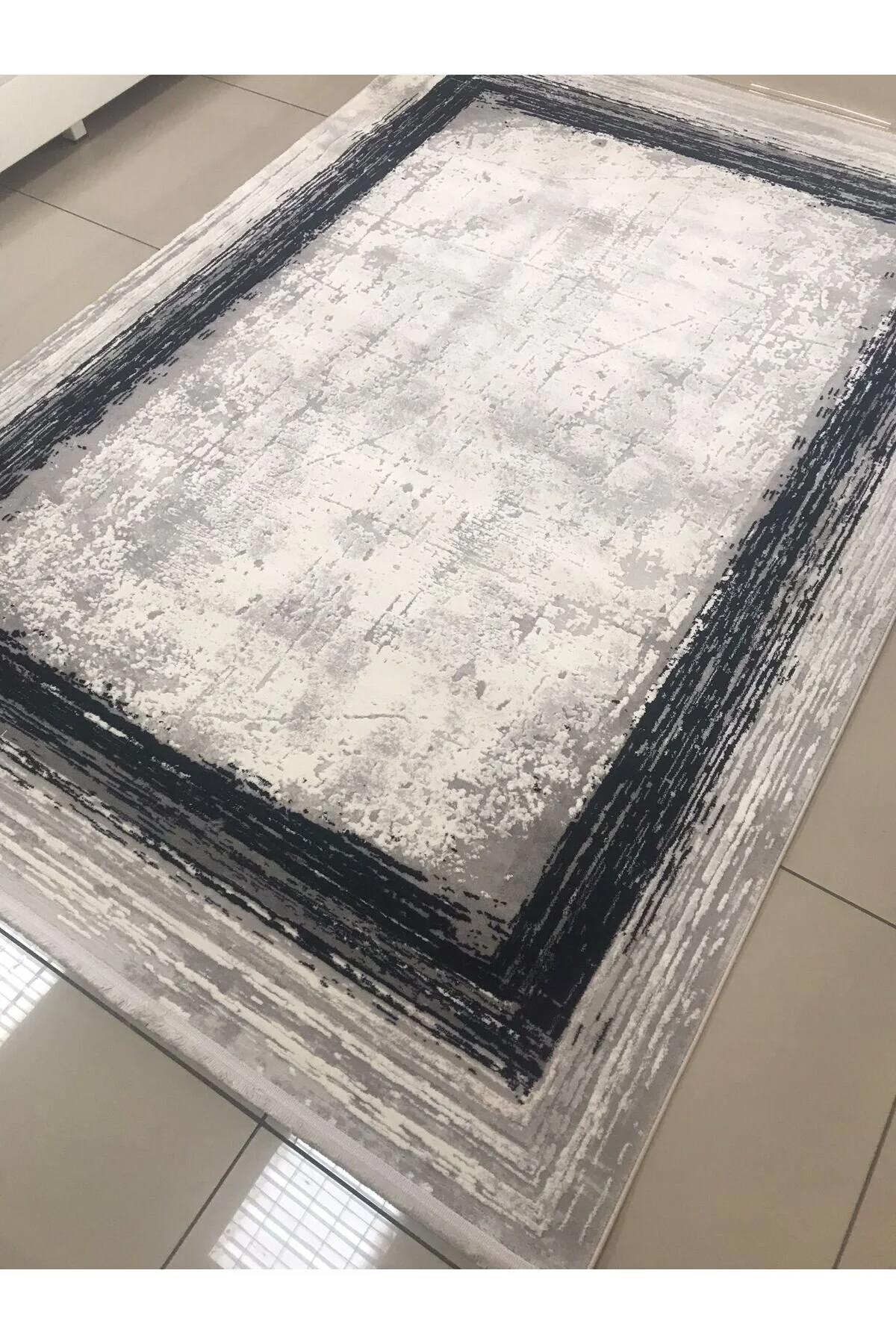 Merinos Therapy 34665 Krem 12 mm Akrilik Yumuşak Yıkanabilir Kalın Kaymaz Jel Taban Dikdörtgen Makine Dokuma Salon Halısı 100x300 cm