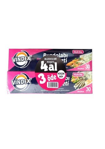 Vindex Büyük Buz Dolabı Poşeti 4x30 Adet