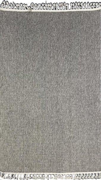 Eko Halı Motto MOT Gri 7 mm Polyester Silinebilir Yıkanabilir Orta Kaymaz Dikdörtgen Makine Dokuma Oturma Odası-Salon Halısı 120x180 cm