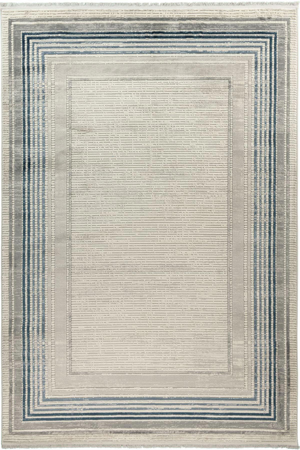 Tuğra Halı Rixos Carisma CR09 Krem 7 mm Polyester Yıkanabilir Kalın Kaymaz Taban Dikdörtgen Makine Dokuma Salon Halısı 120x180 cm
