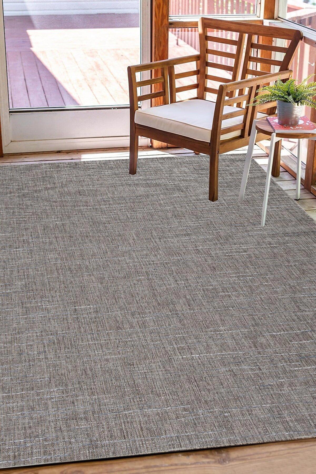 Inter Weaving Magic 02043ASIS Gri 0.8 mm Polipropilen Leke tutmaz Yıkanabilir İnce Kaymaz Dikdörtgen Makine Dokuma Salon Halısı 100x200 cm