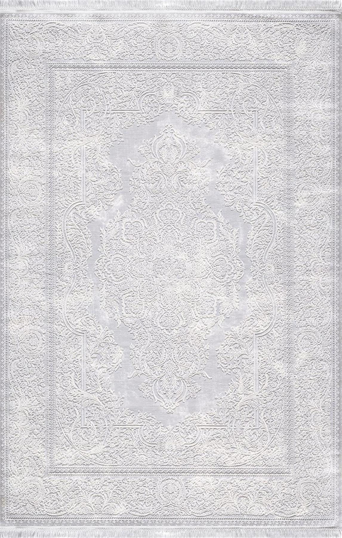 Artemis Halı Vanessa 6150A Gri 11 mm Akrilik Yıkanabilir İnce Kaymaz Jüt Taban Dikdörtgen Makine Dokuma Salon Halısı 70x110 cm