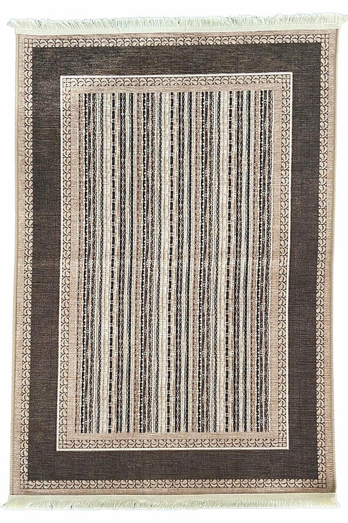 Prizma Home V6504 Çok Renkli Pamuk Toz Tutmaz Yıkanabilir Orta Dikdörtgen Makine Dokuma Oturma Odası-Salon Halısı 80x200 cm