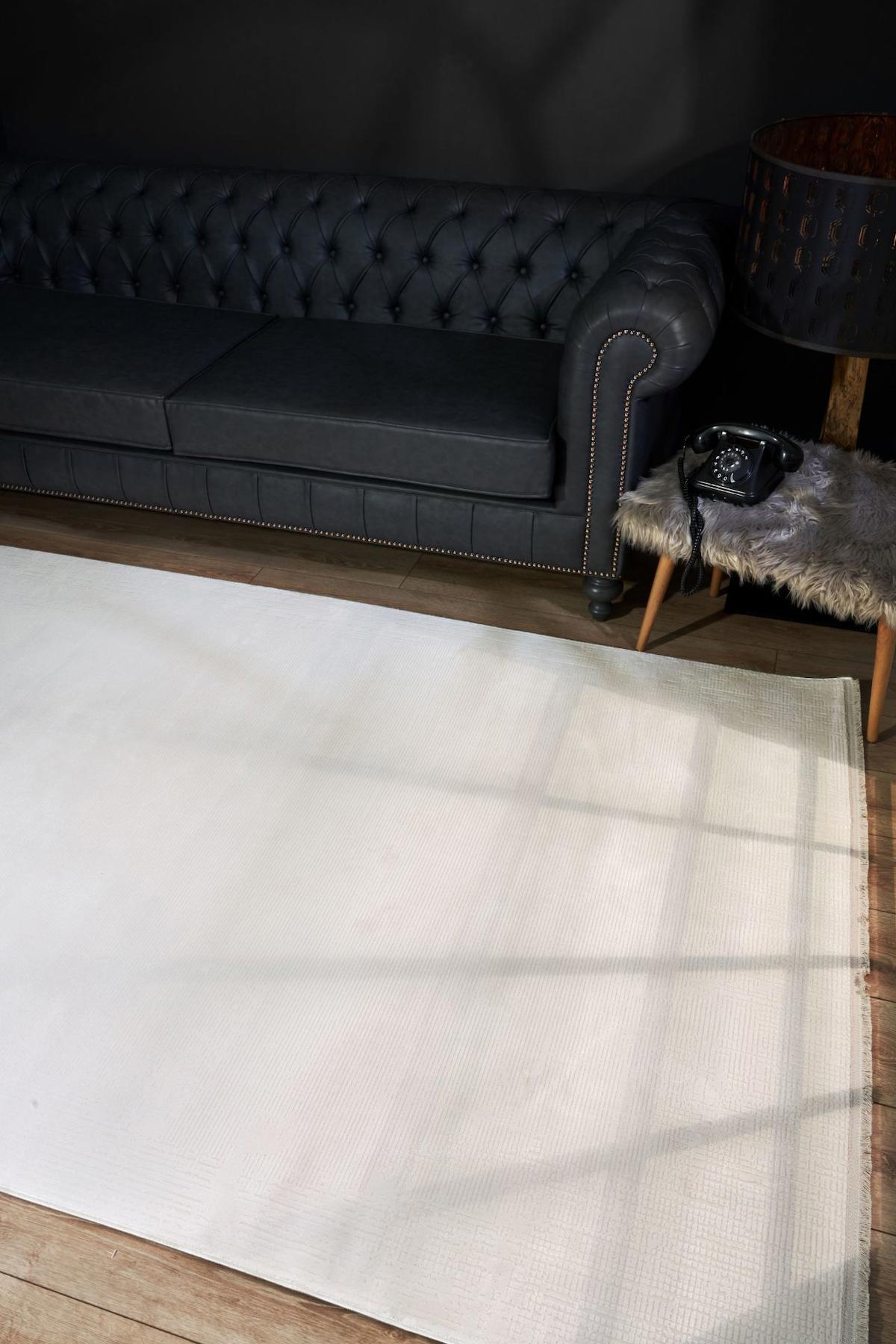 Apex Serenity 7821 Çok Renkli Pamuk Yıkanabilir İnce Kaymaz Jüt Taban Dikdörtgen Makine Dokuma Salon Halısı 100x200 cm