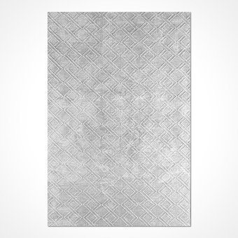 Crea Halı West A0040 Krem 4 mm Polyester Toz Tutmaz Yıkanabilir İnce Pamuk Taban Geometrik Dikdörtgen Makine Dokuma Salon Halısı 100x200 cm