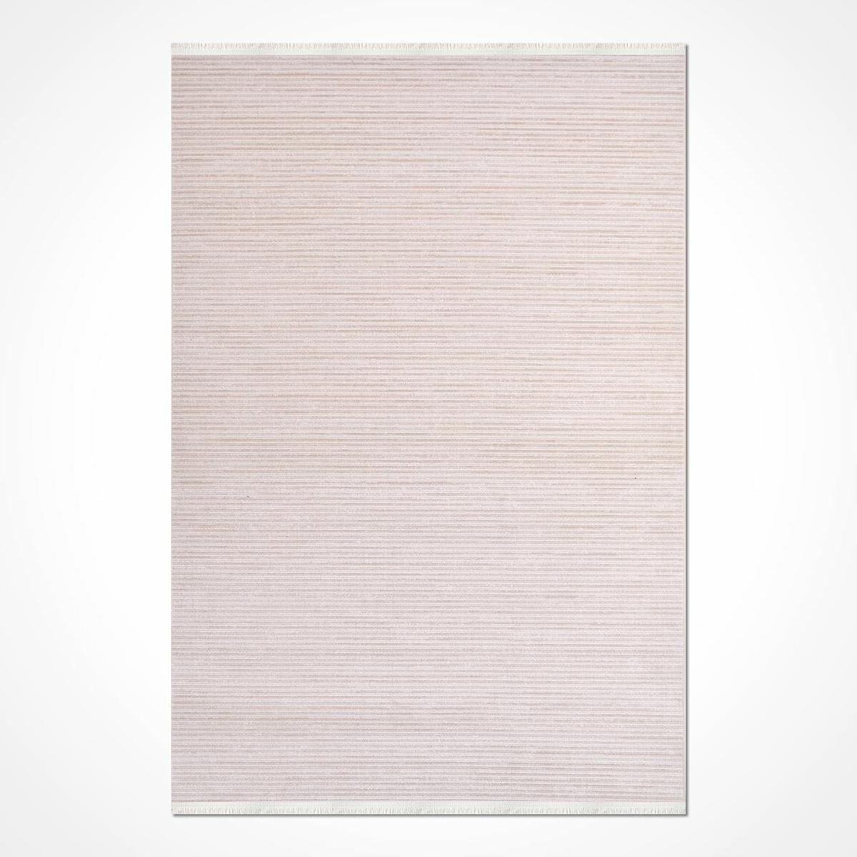 Crea Halı Lara 8401A Krem 6 mm Akrilik Toz Tutmaz Yıkanabilir Orta Dikdörtgen Makine Dokuma Salon Halısı 80x500 cm