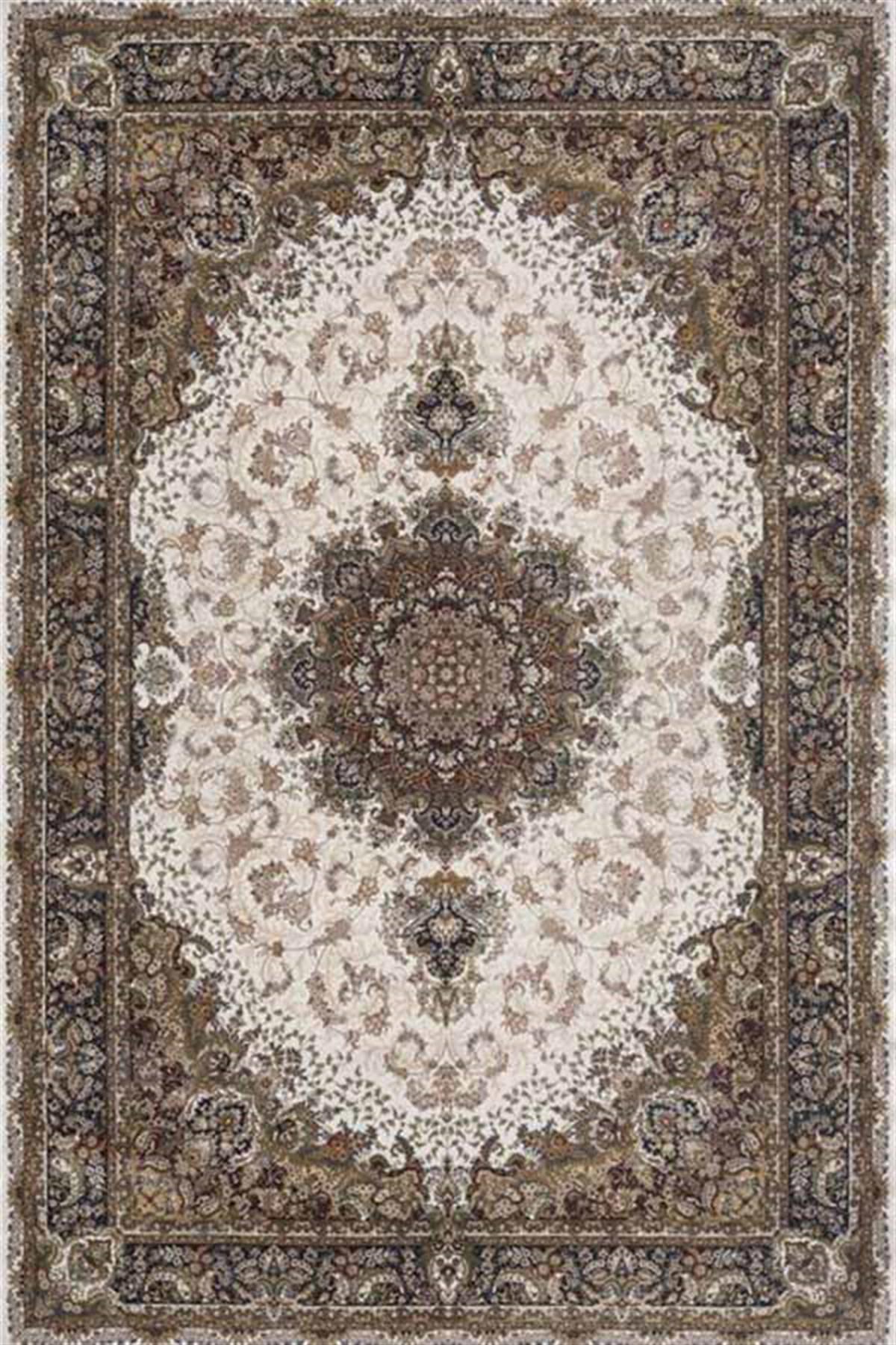 Artemis Halı Silk 5158A Bej-Krem 4 mm Akrilik Yıkanabilir İnce Kaymaz Jüt Taban Dikdörtgen Makine Dokuma Salon Halısı 80x300 cm