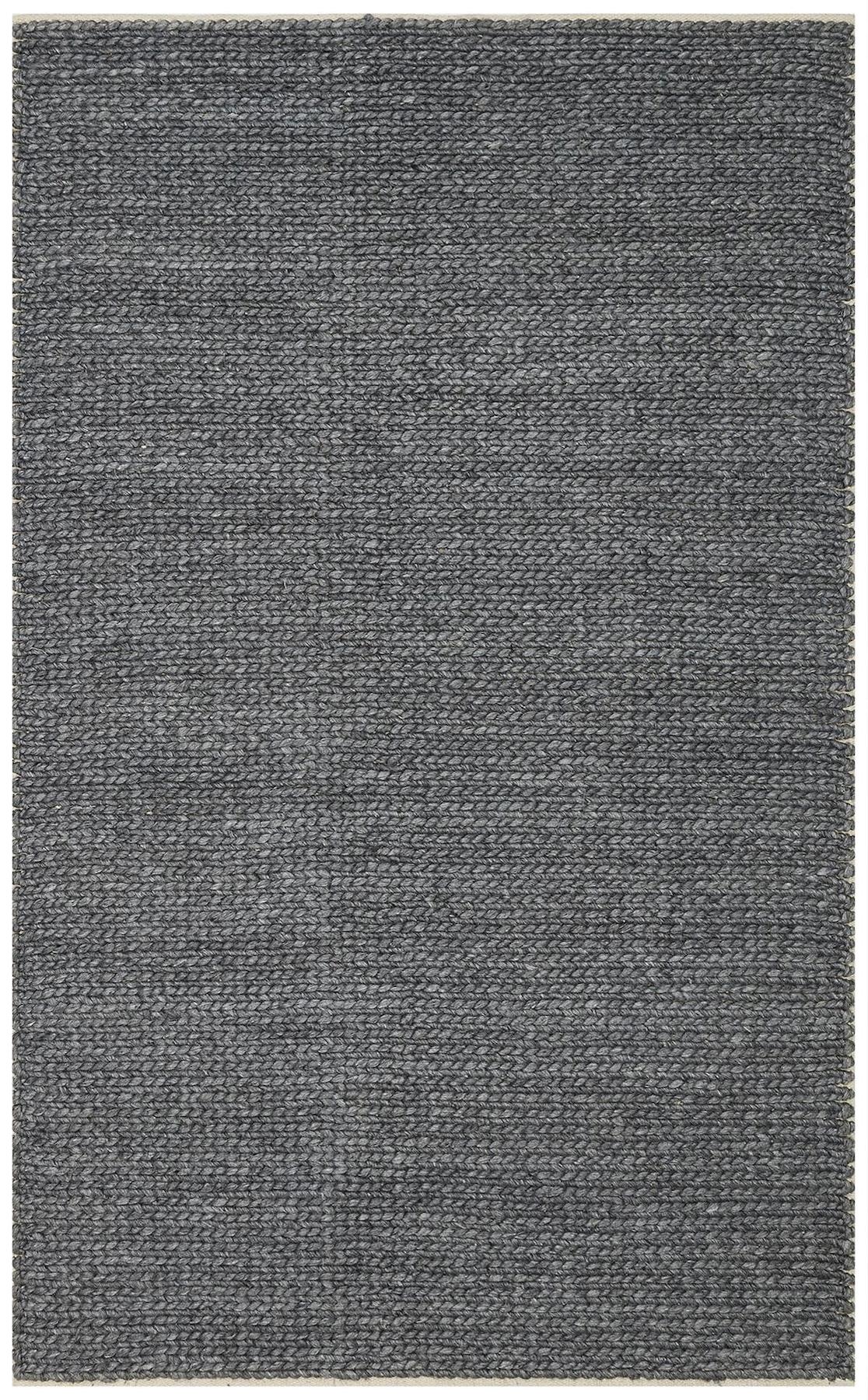 Eko Halı Jade Basketweave Antrasit Akrilik Silinebilir Yıkanabilir Kaymaz Dikdörtgen El Dokuması Salon Halısı 160x230 cm