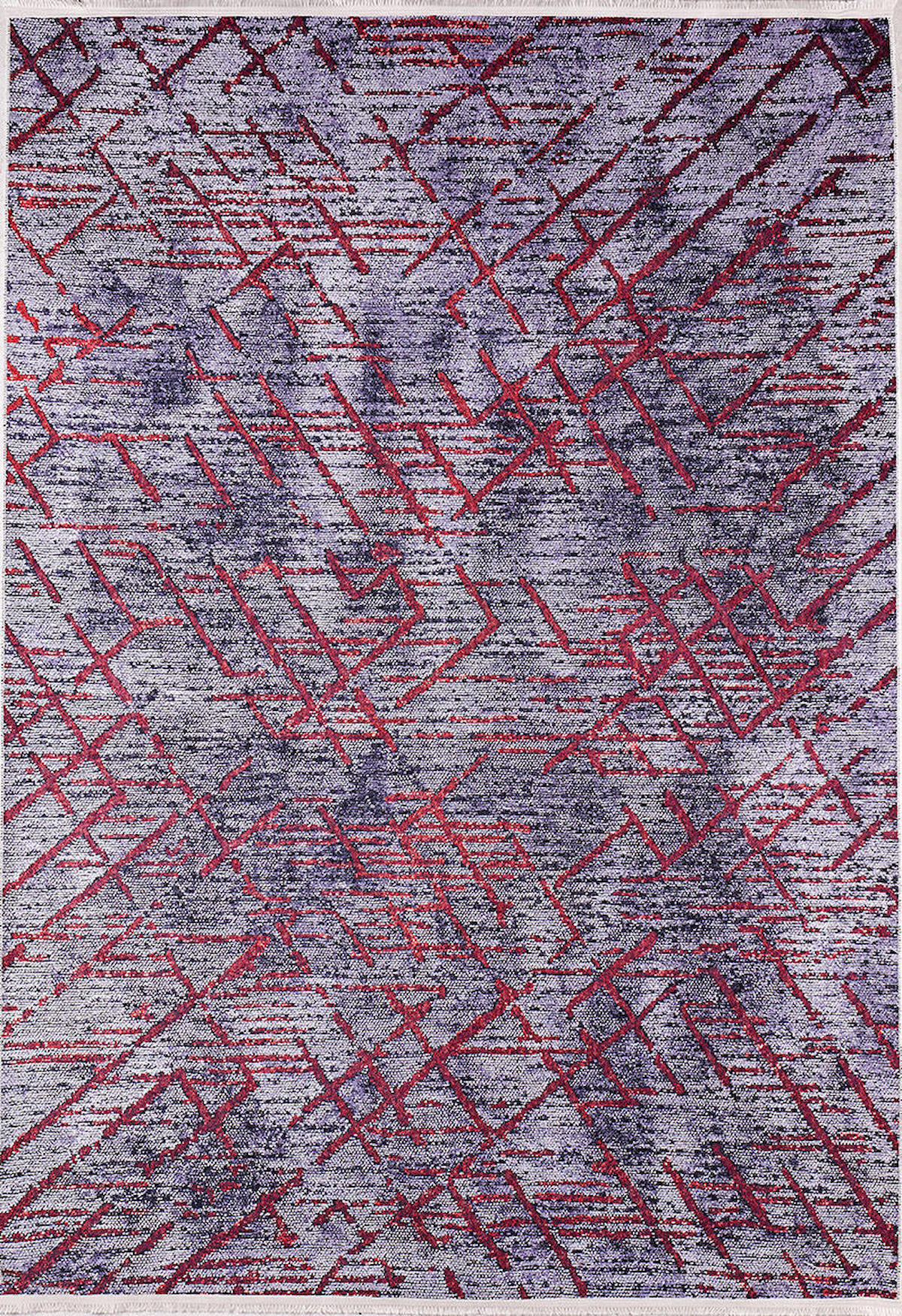 Halı Atölyesi HA231 Mor 5 mm Pamuk Yıkanabilir İnce Kaymaz Taban Dikdörtgen Makine Dokuma Salon Halısı 100x300 cm