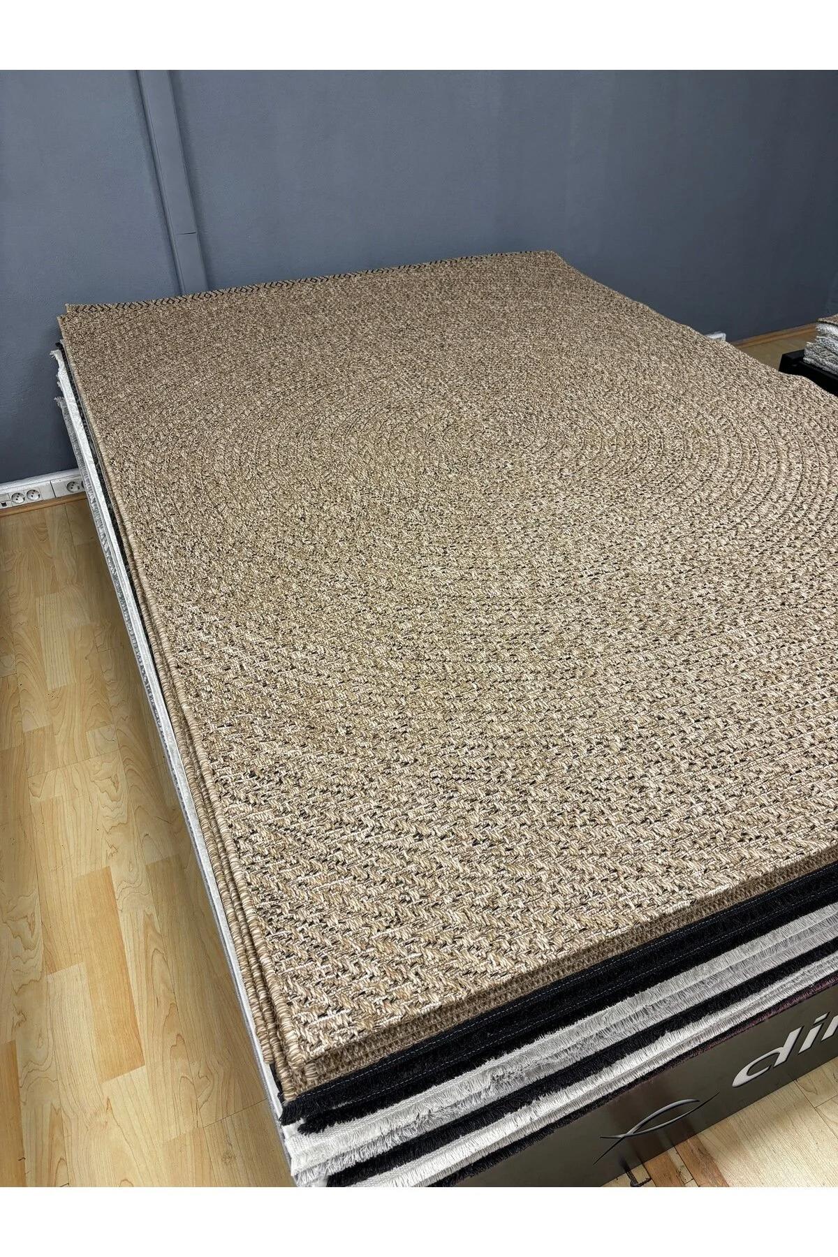 Merinos  Toronto 5004 Kahverengi 12 mm Akrilik Antibakteriyel Yıkanabilir Kalın Kaymaz Dikdörtgen Makine Dokuma Salon Halısı 180x280 cm