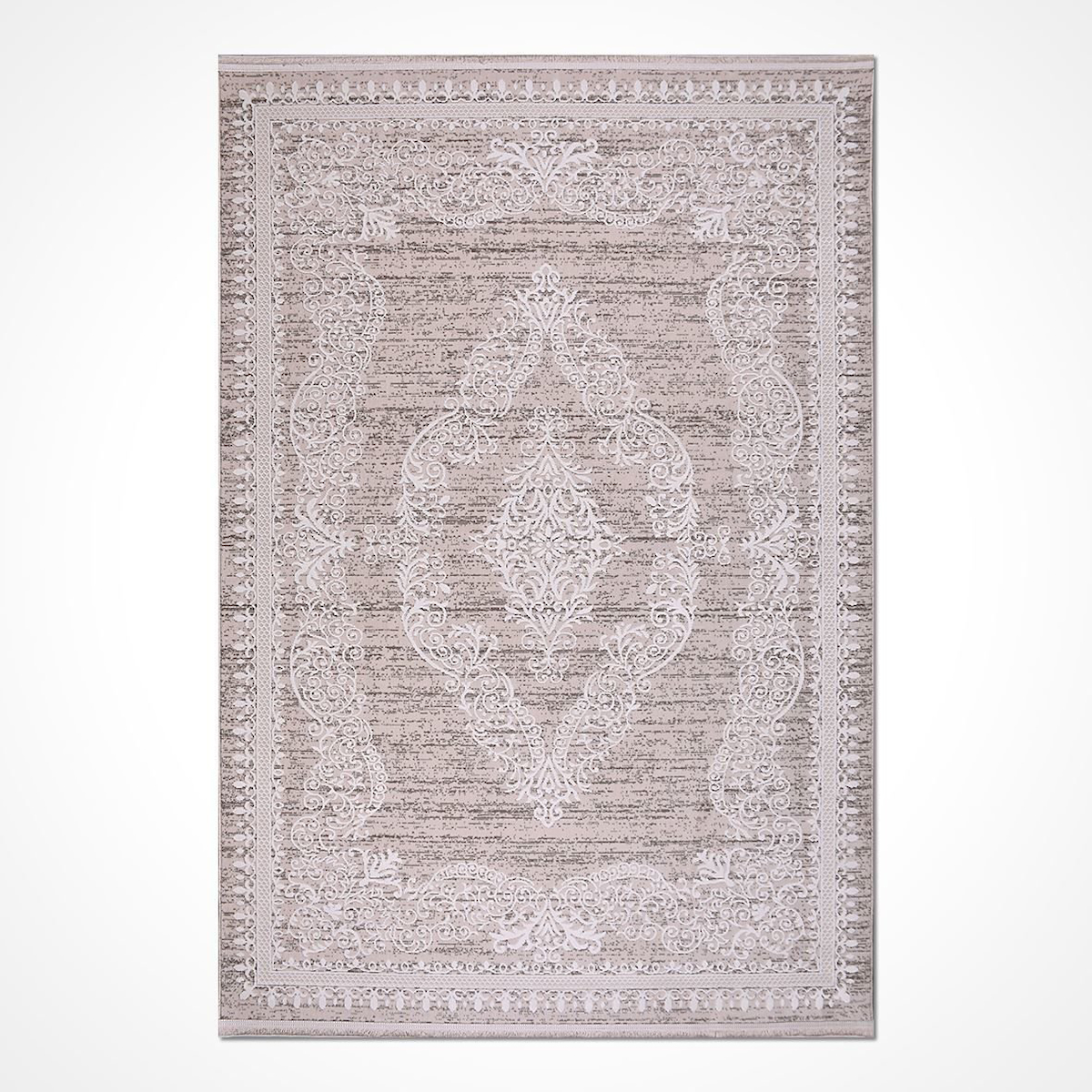 Crea Halı Pınar 9433BB Krem 6 mm Polipropilen Toz Tutmaz Yıkanabilir İnce Dikdörtgen Makine Dokuma Salon Halısı 100x180 cm