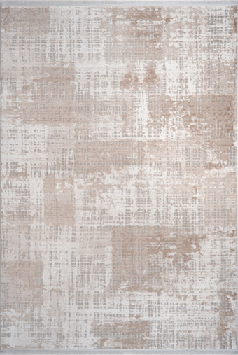 Kreasyon Halı Berceste 1143 Bej Yıkanabilir Kalın Pamuk Taban Dikdörtgen Makine Dokuma Salon Halısı 180x250 cm